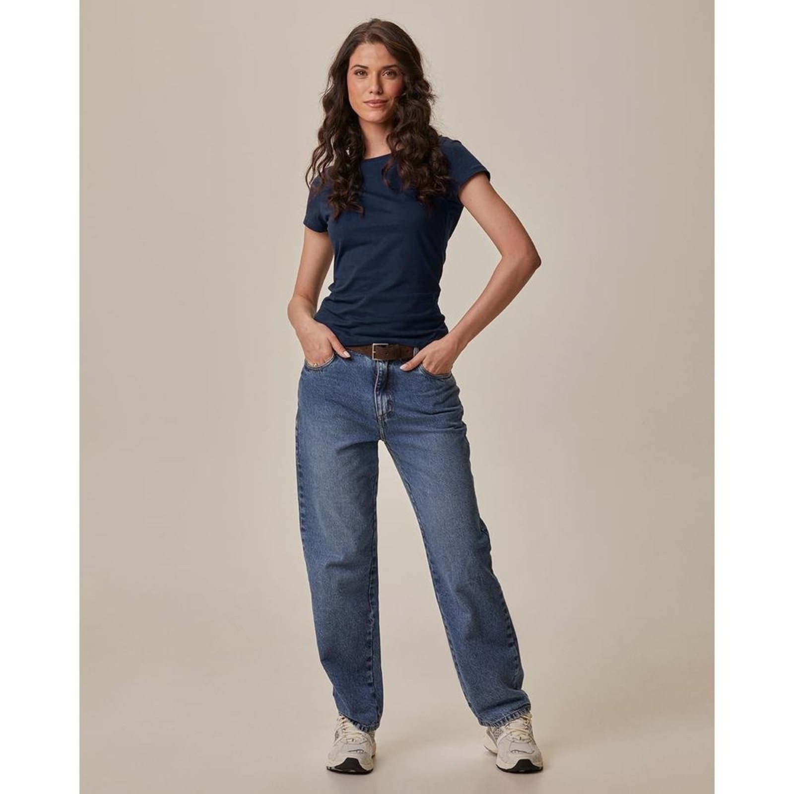 Vista 3 Blusa Básica Feminina Baby Look Em Algodão Malwee cinza Malwee cinza