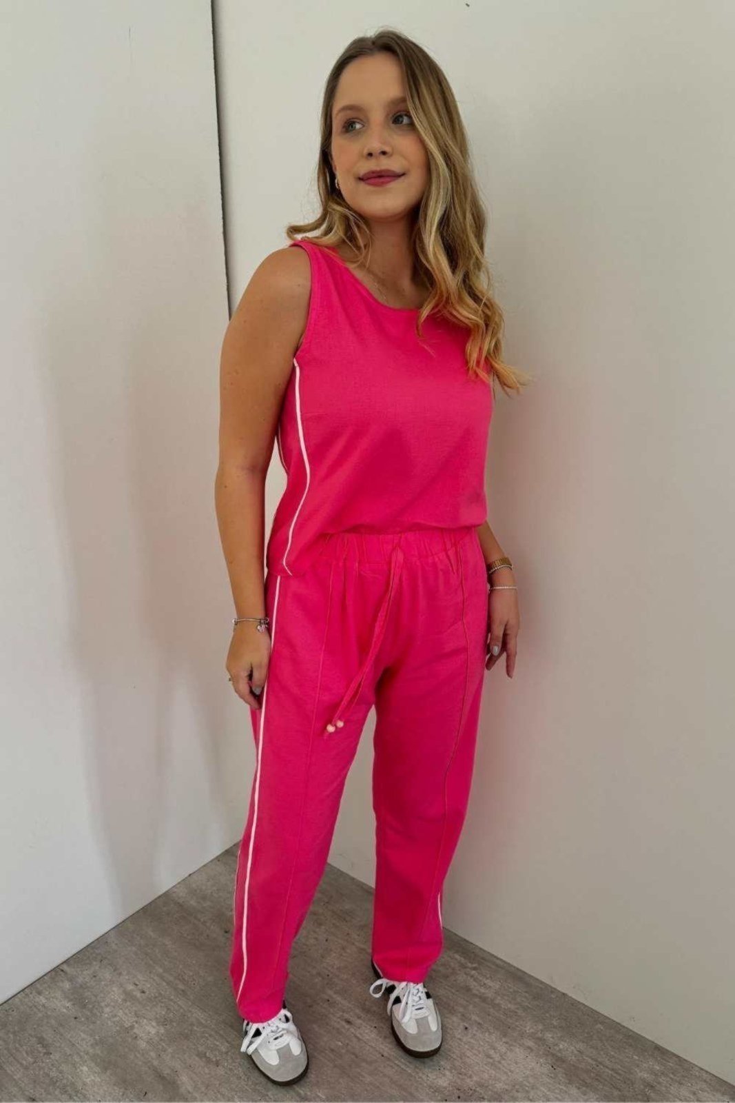 Calça Vanibele Linho Rosa