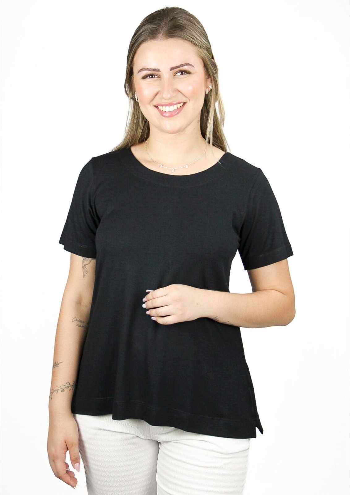 Blusa Pau a Pique Manga Curta Básica Preto PRETO – XL Pau a Pique