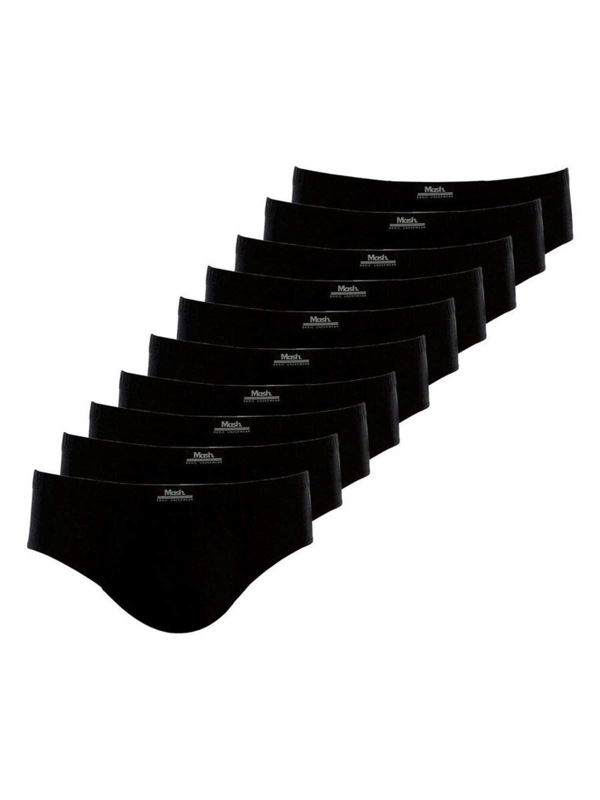 Kit com 10 Cuecas Slip Mash 074.58 Plus Size