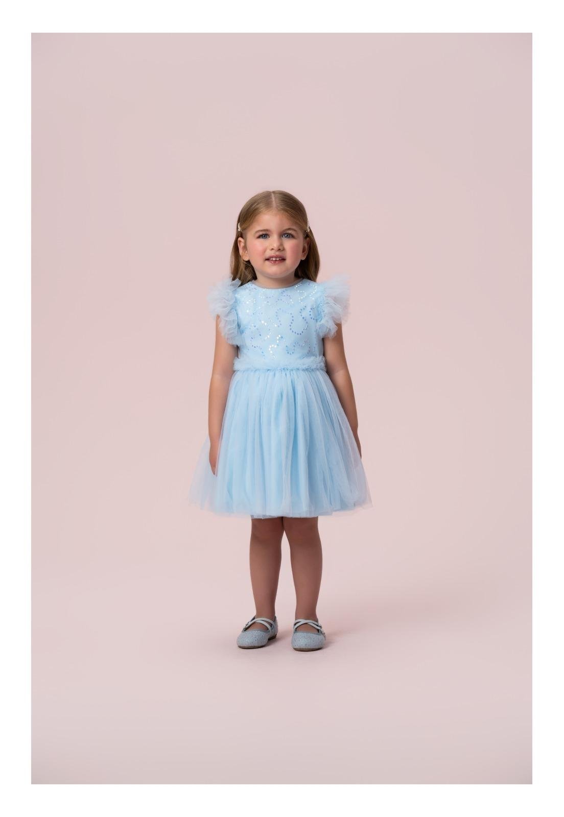 Infantil - Vestido Festa Menina Azul Petit Cherie 10 Azul