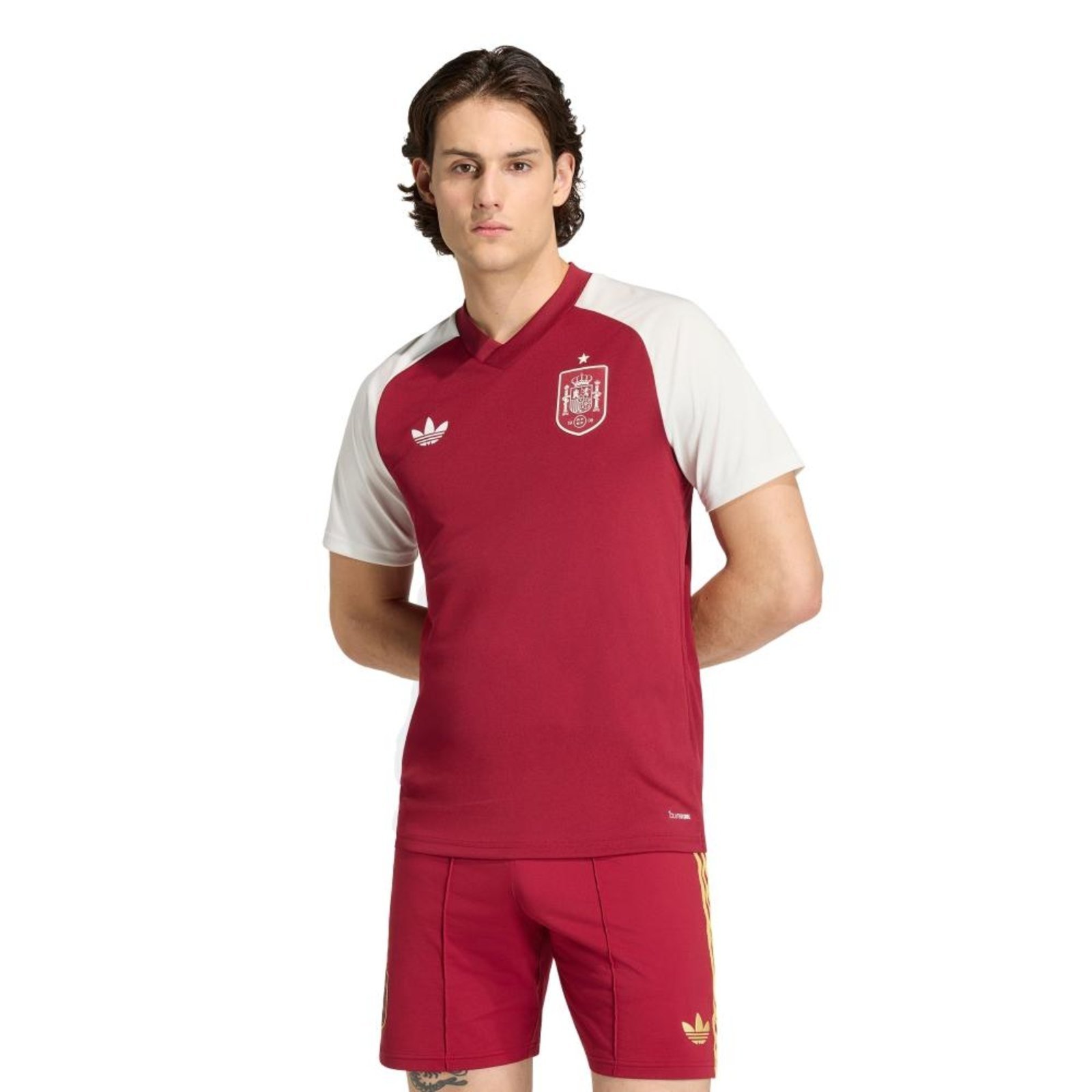Camisa Pré-Jogo II Espanha 26 adidas Performance Vinho