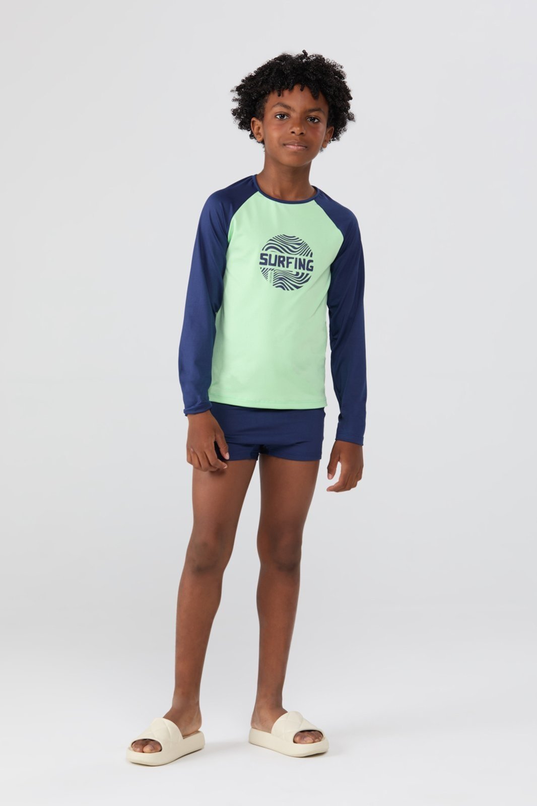 Conjunto Praia Masculino UV50+ Raglan Surf Street
