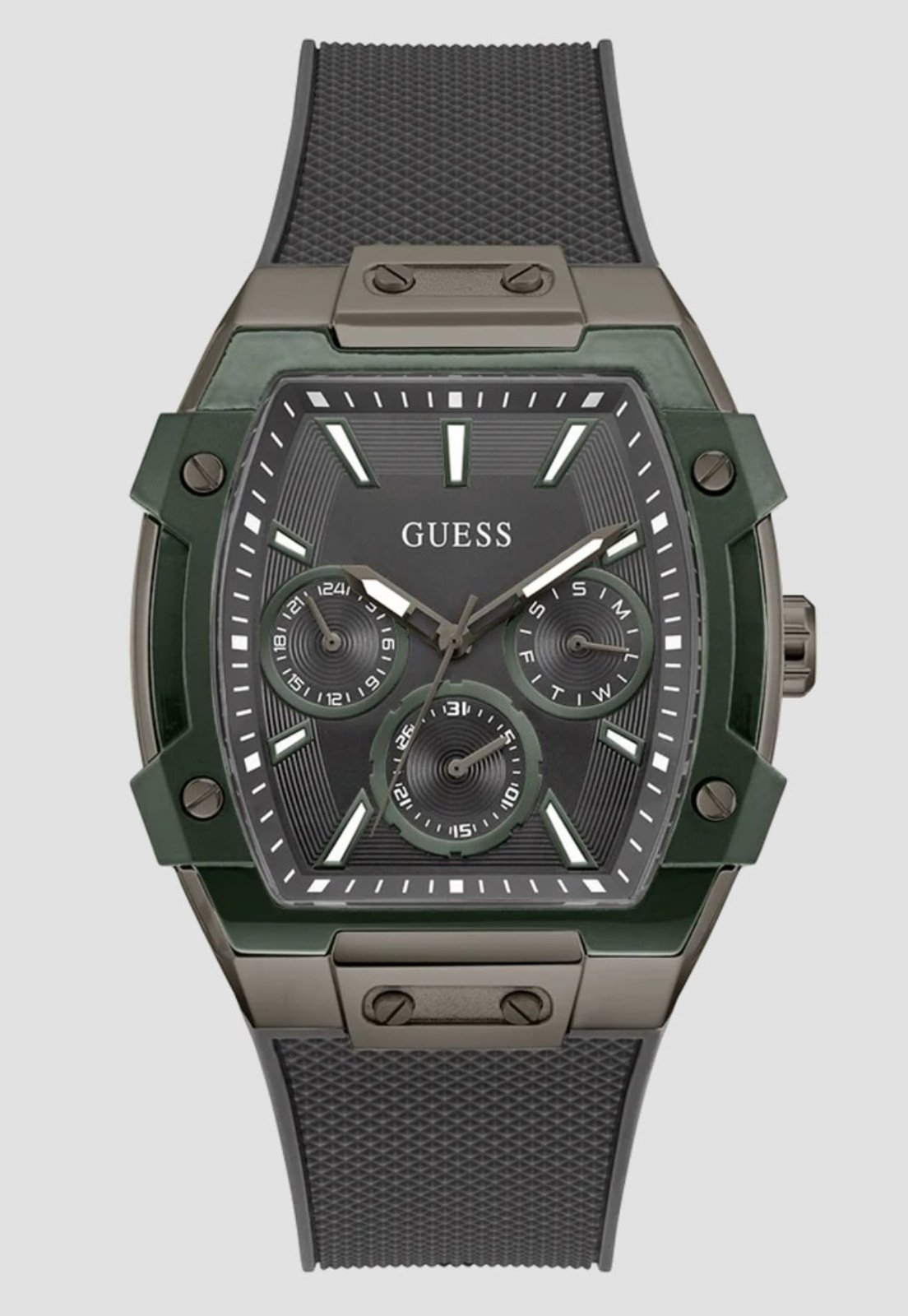 Relógio Guess Analógico Multifuncional Silicone Preto
