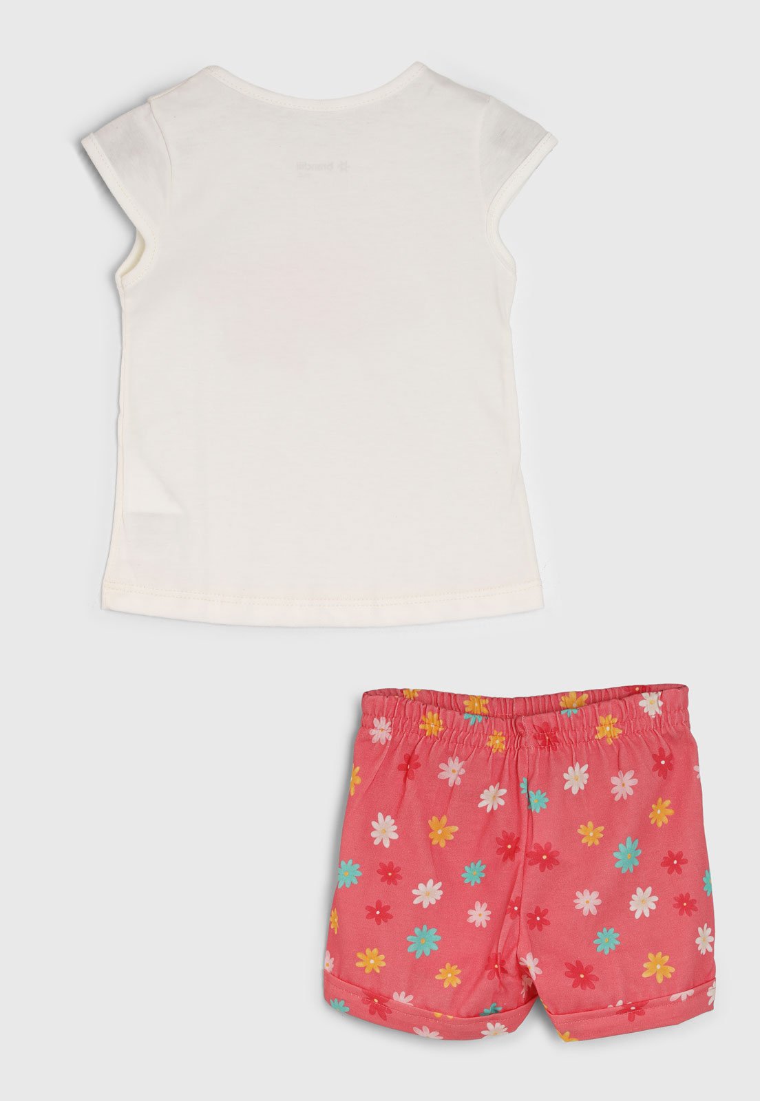 Vista 3 Conjunto Curto Brandili Estampa Coração Off-White off-white white Brandili off-white white