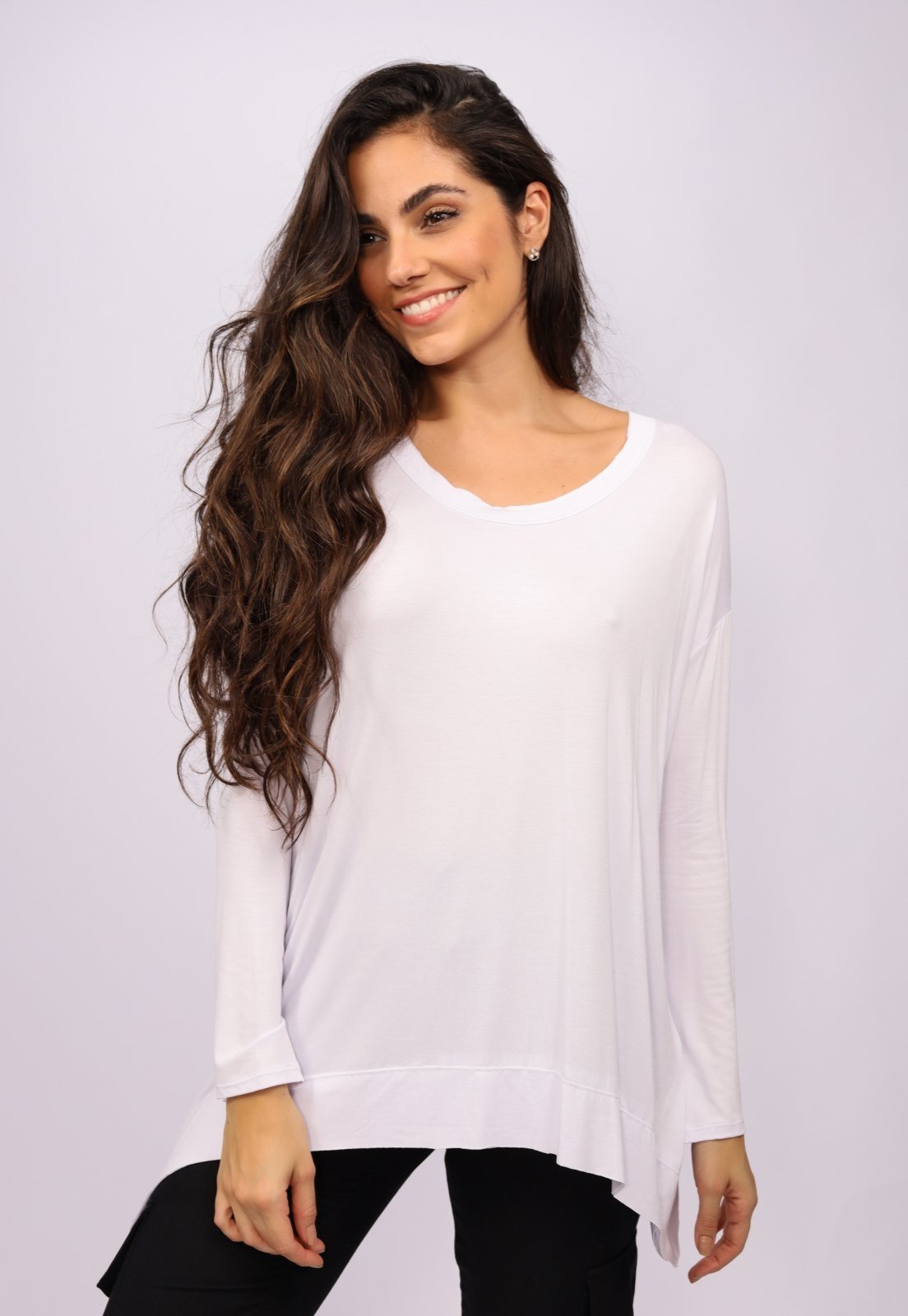 Vista 2 T-Shirt Amazonia Vital Ampla Malha Manga Longa branco Amazonia Vital branco