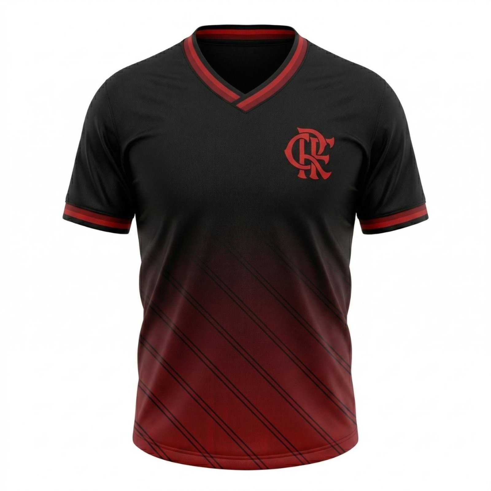 CAMISA FLAMENGO LINE MASCULINO ADULTO VERMELHO/PRETO