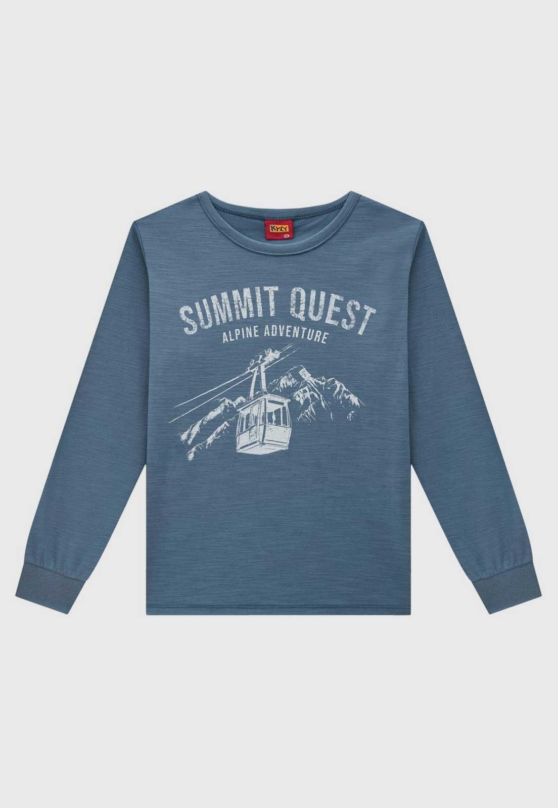 Infantil - Camiseta Kyly Estampa Aventura Azul