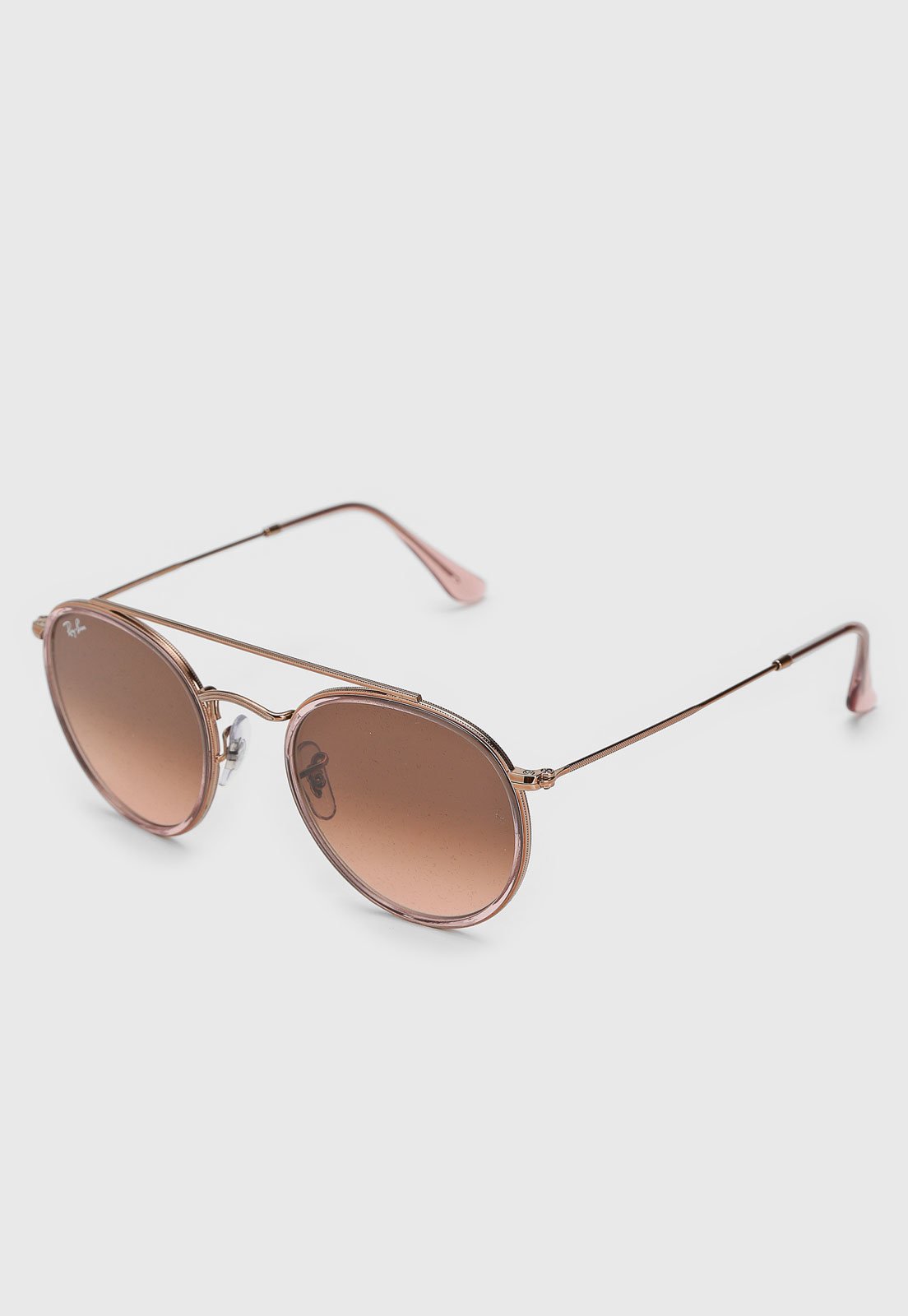 Óculos de Sol Ray-Ban Round Double Bridge Rosê