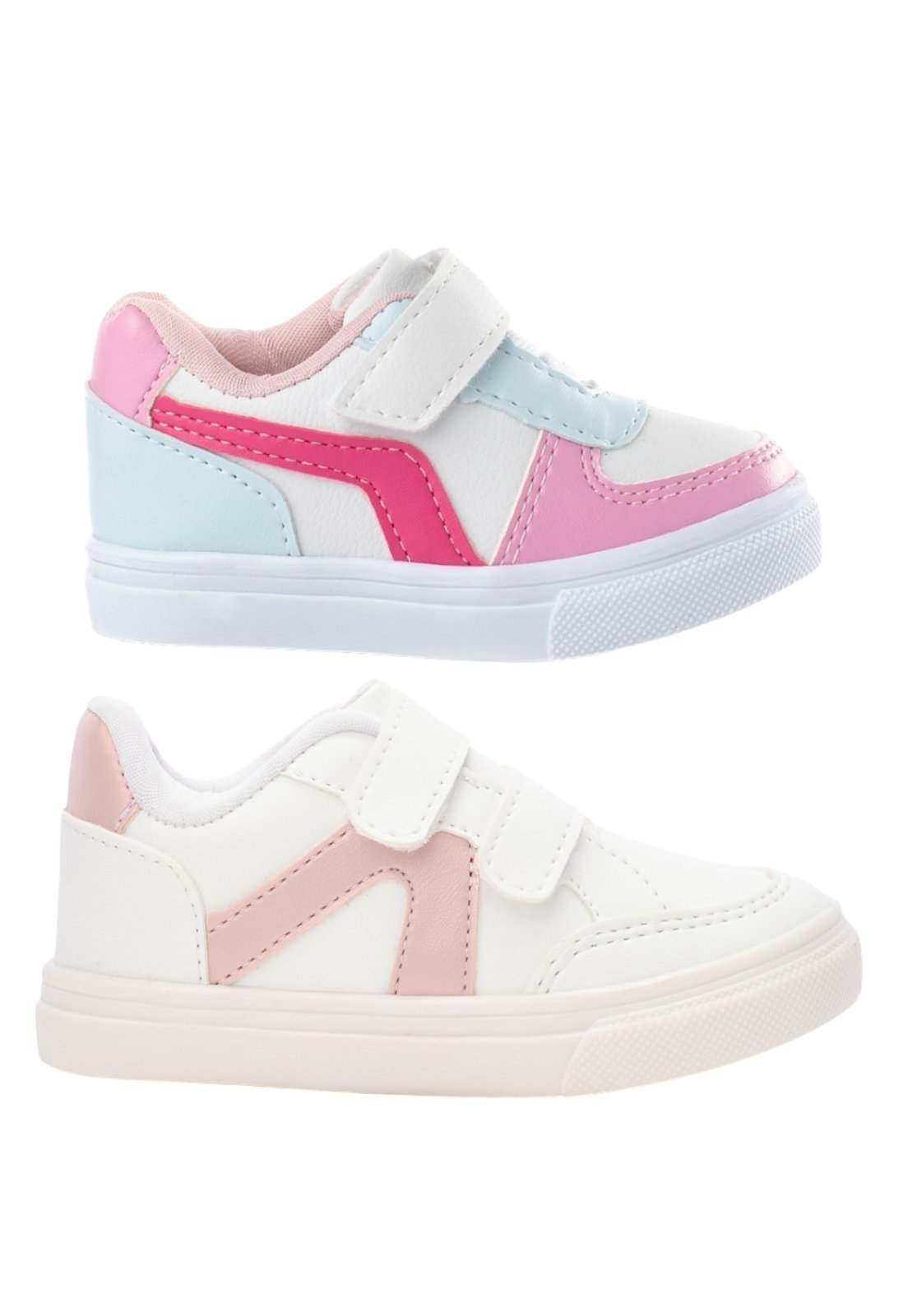 Infantil - Combo 2 Pares Tênis Casual Menina Funfy 3475A Rosa