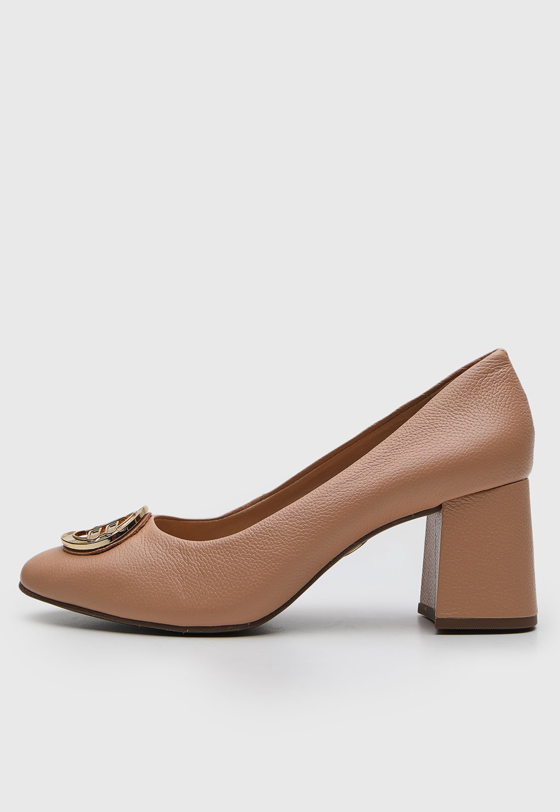 Scarpin Feminino Jorge Bischoff Salto Bloco Nude