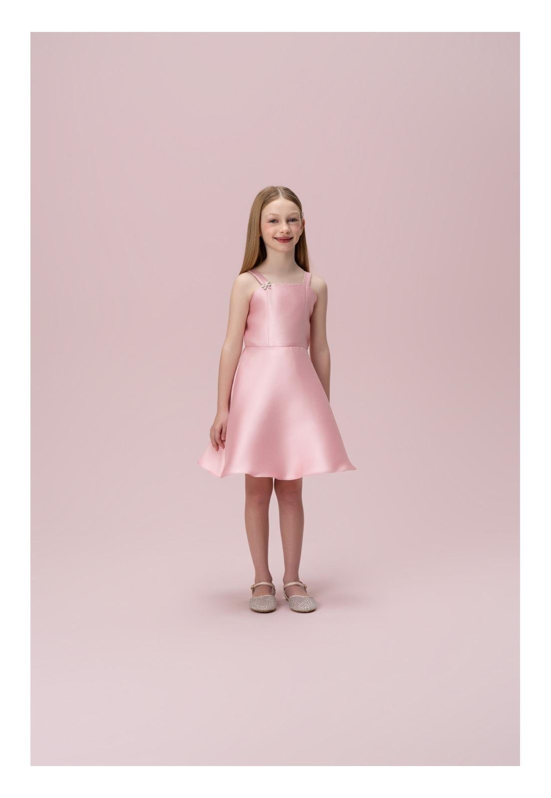 Infantil - Vestido Manga Longa com Tule Rosa Petit Cherie 12 Rosa