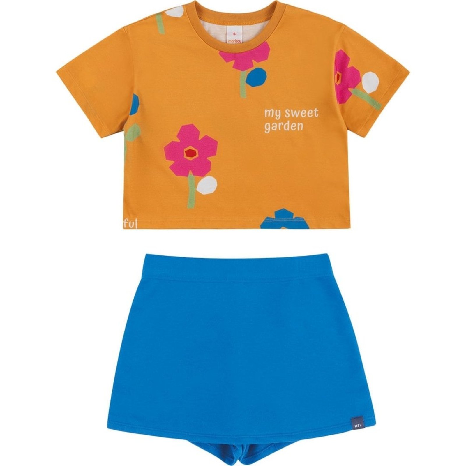 Infantil - Conjunto Curto Estampado Menina Marisol