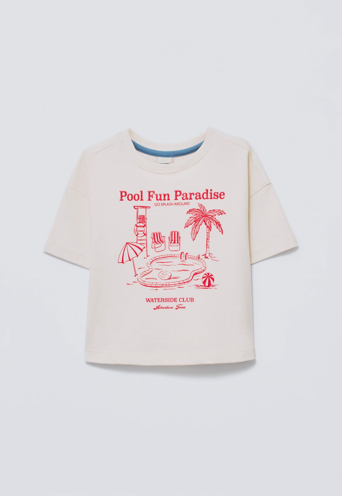 Infantil - Blusa Manga Curta Hering Paradise Off-White