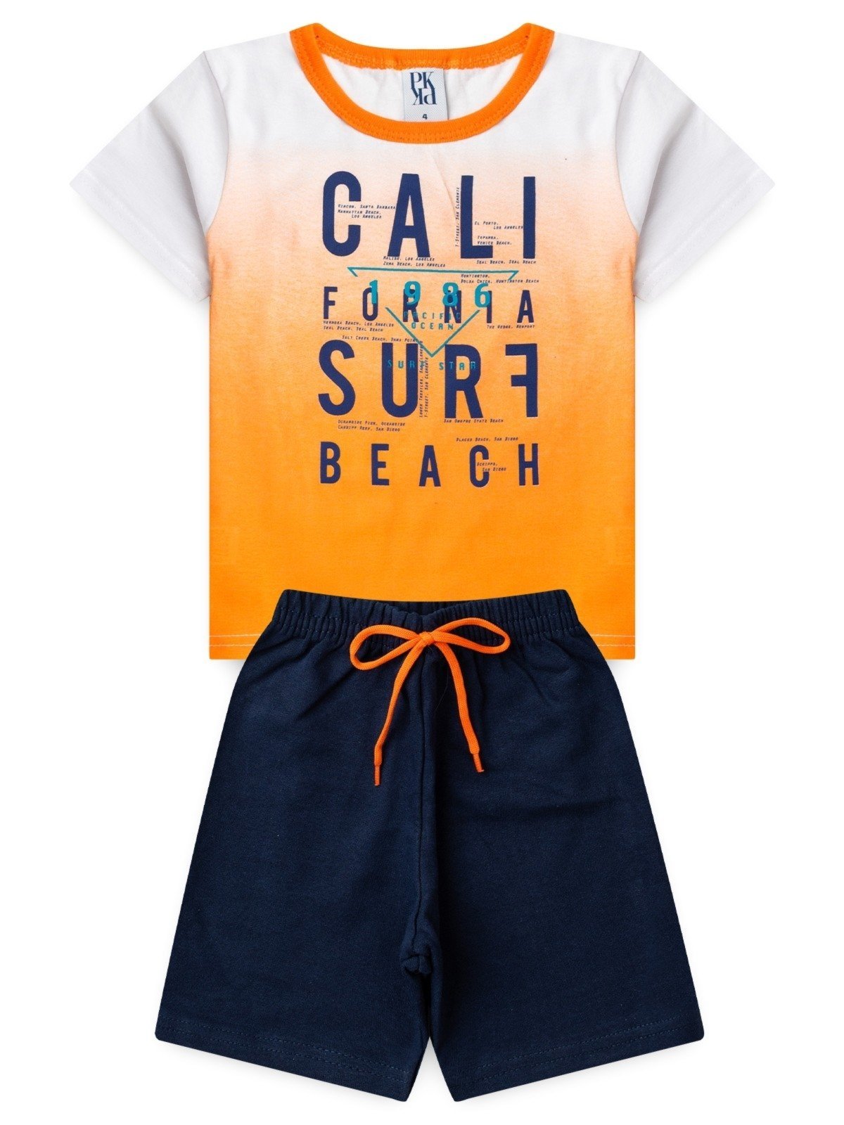 Vista 2 Infantil - Conjunto Platinum Surfe Na Califórnia PLATINUM KIDS laranja PLATINUM KIDS laranja