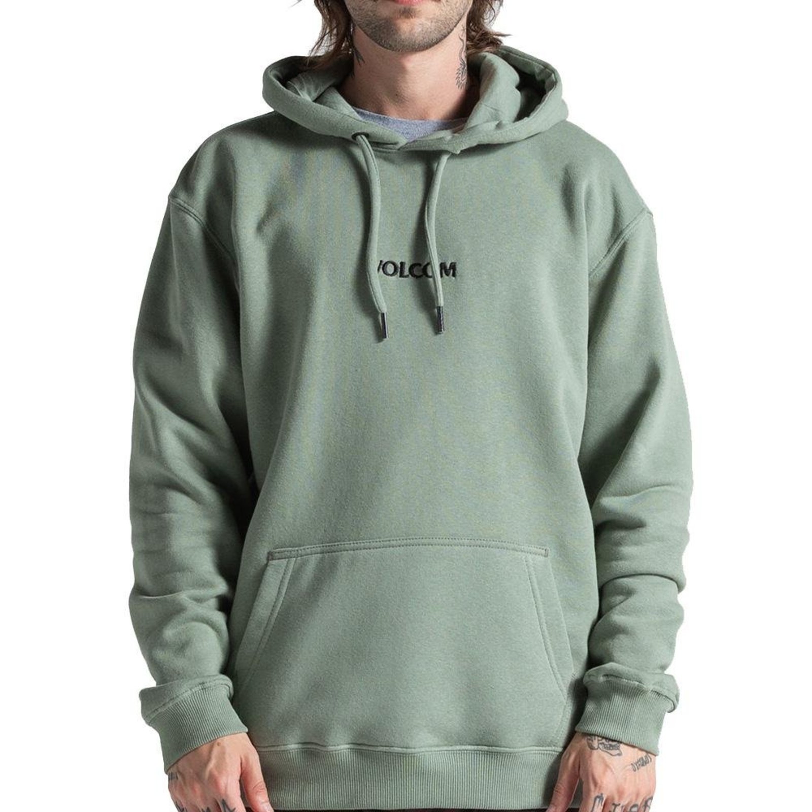 Moletom Volcom Canguru Signature WT26 Masculino Verde Claro