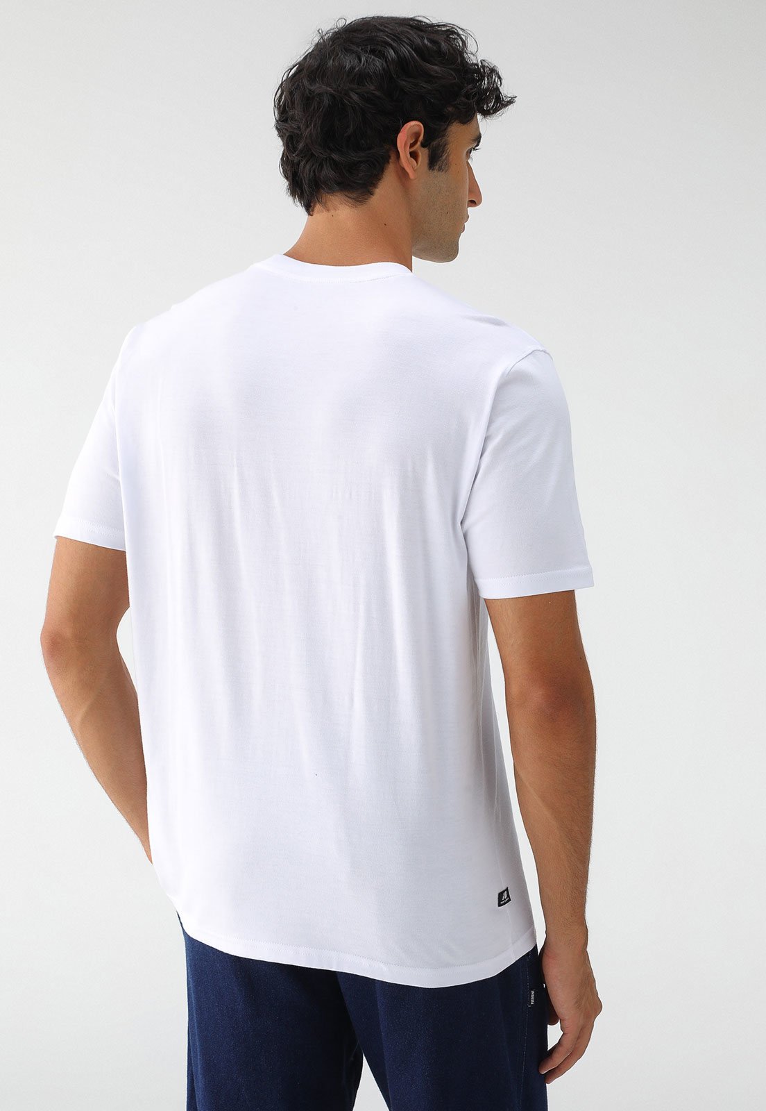 Vista 3 Camiseta New Balance Reta Icon Branca branco New Balance branco