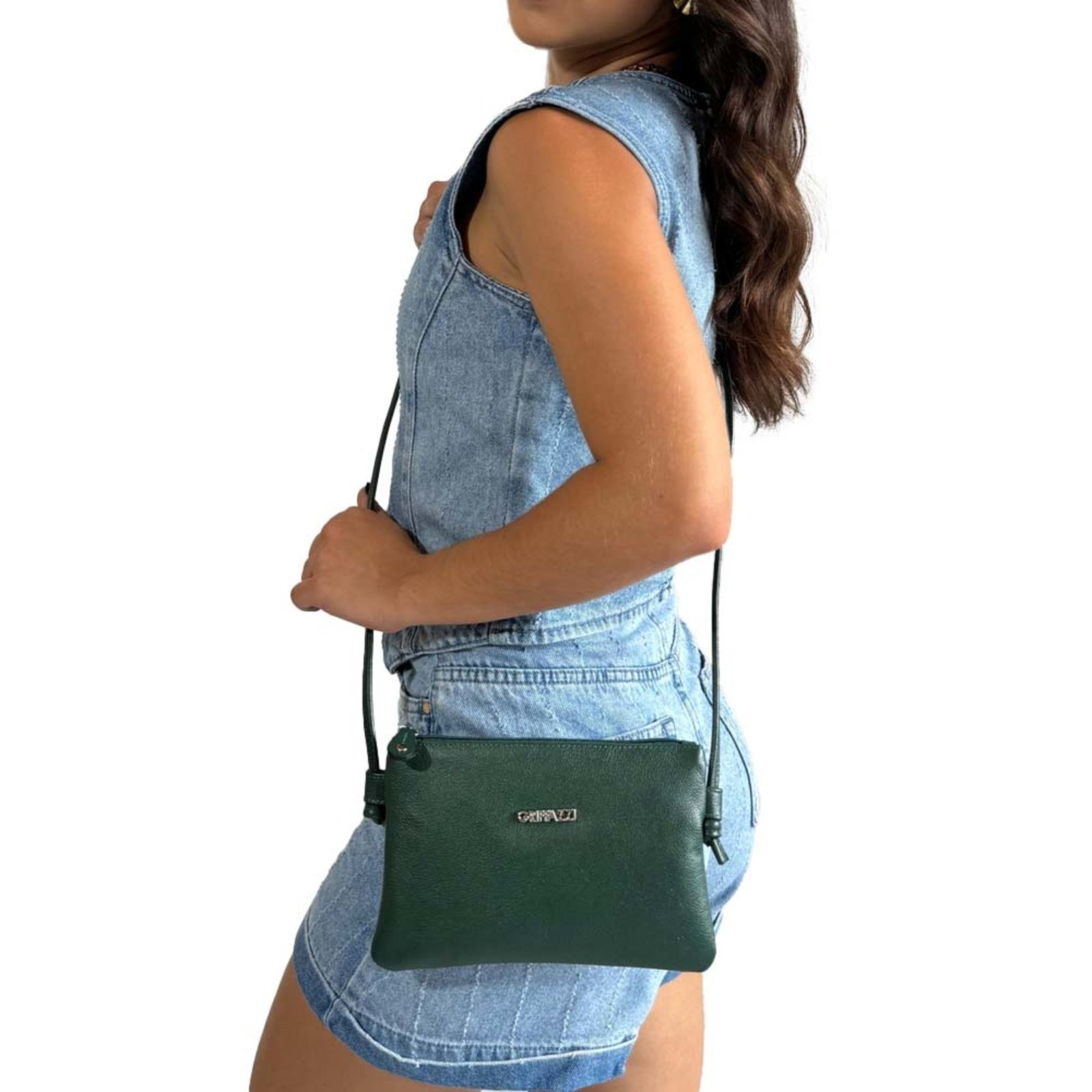 Bolsa de Couro Griffazzi Verde Escuro