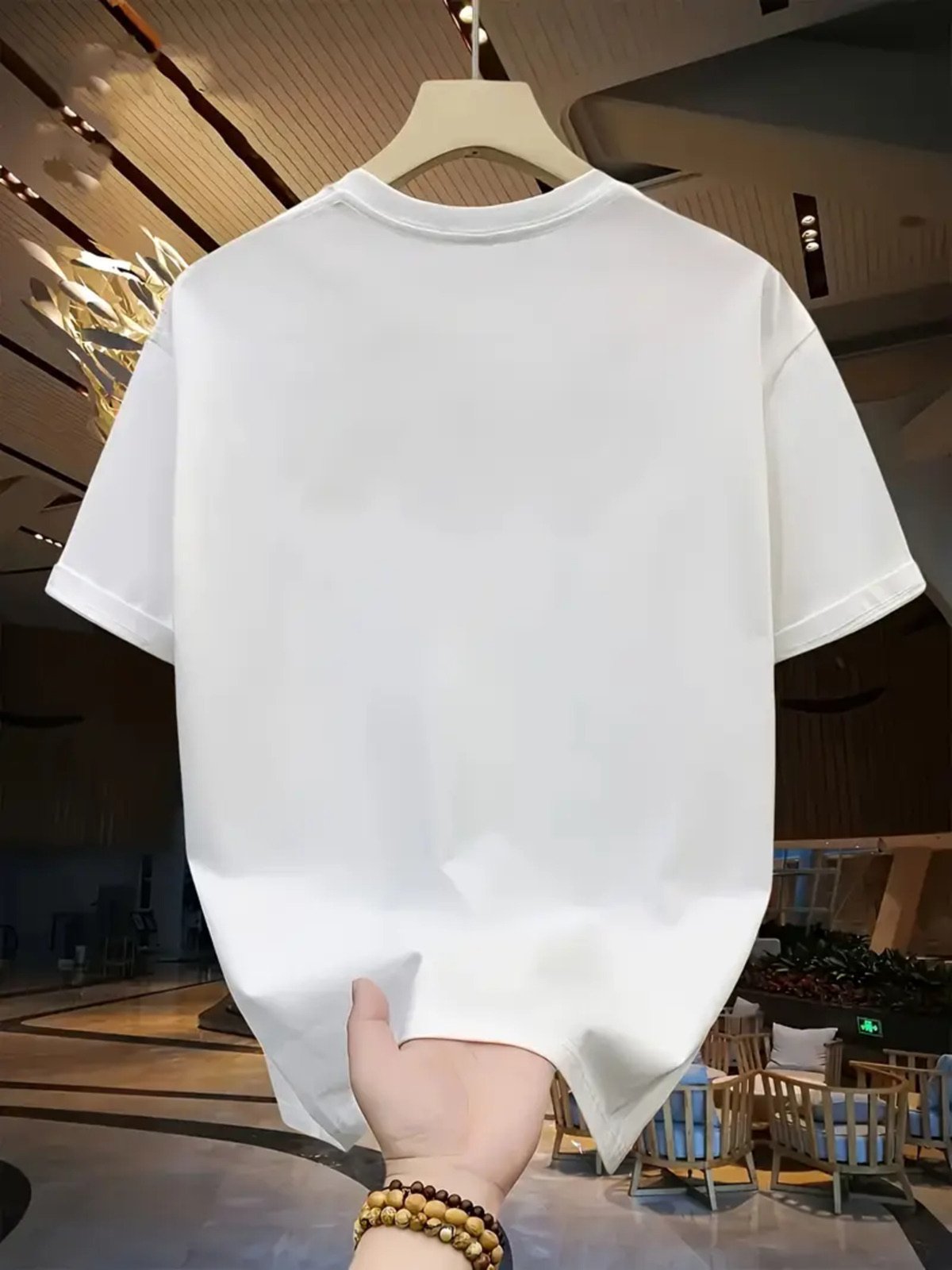 Vista 3 Camiseta Estampada Oversized Ursinho Safira Moda Algodão Branca branco Safira Moda branco