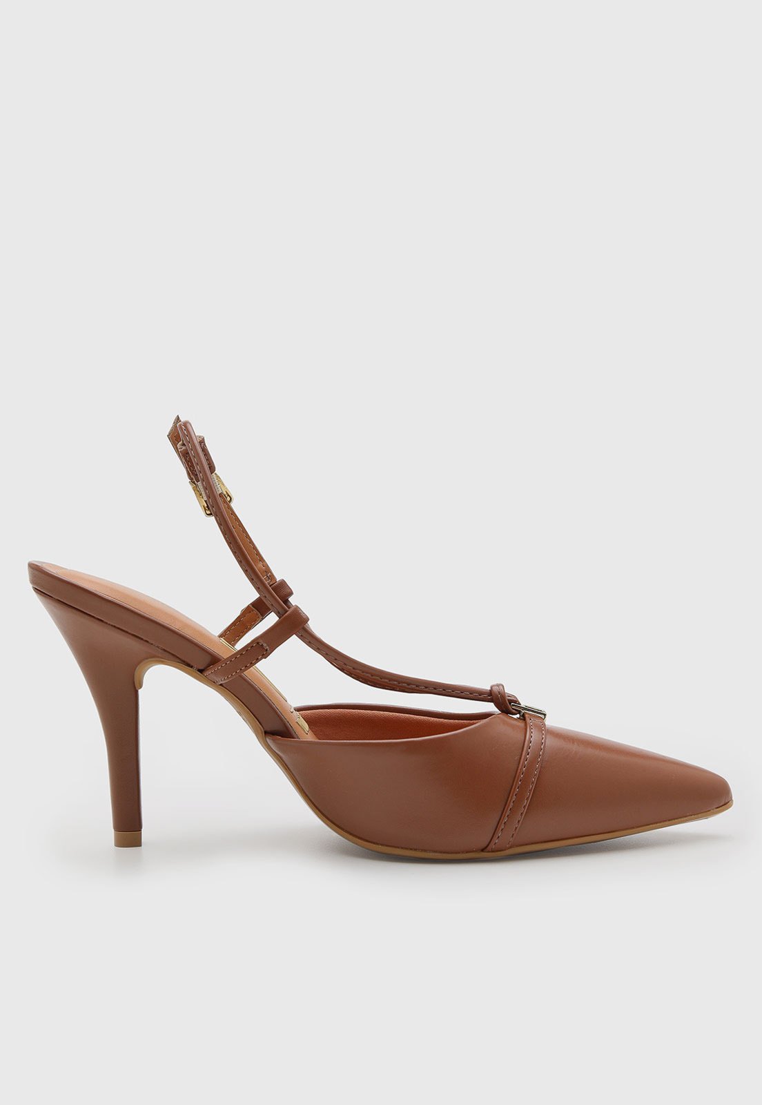 Vista 3 Scarpin Feminino Vizzano Salto Fino marrom VIZZANO marrom