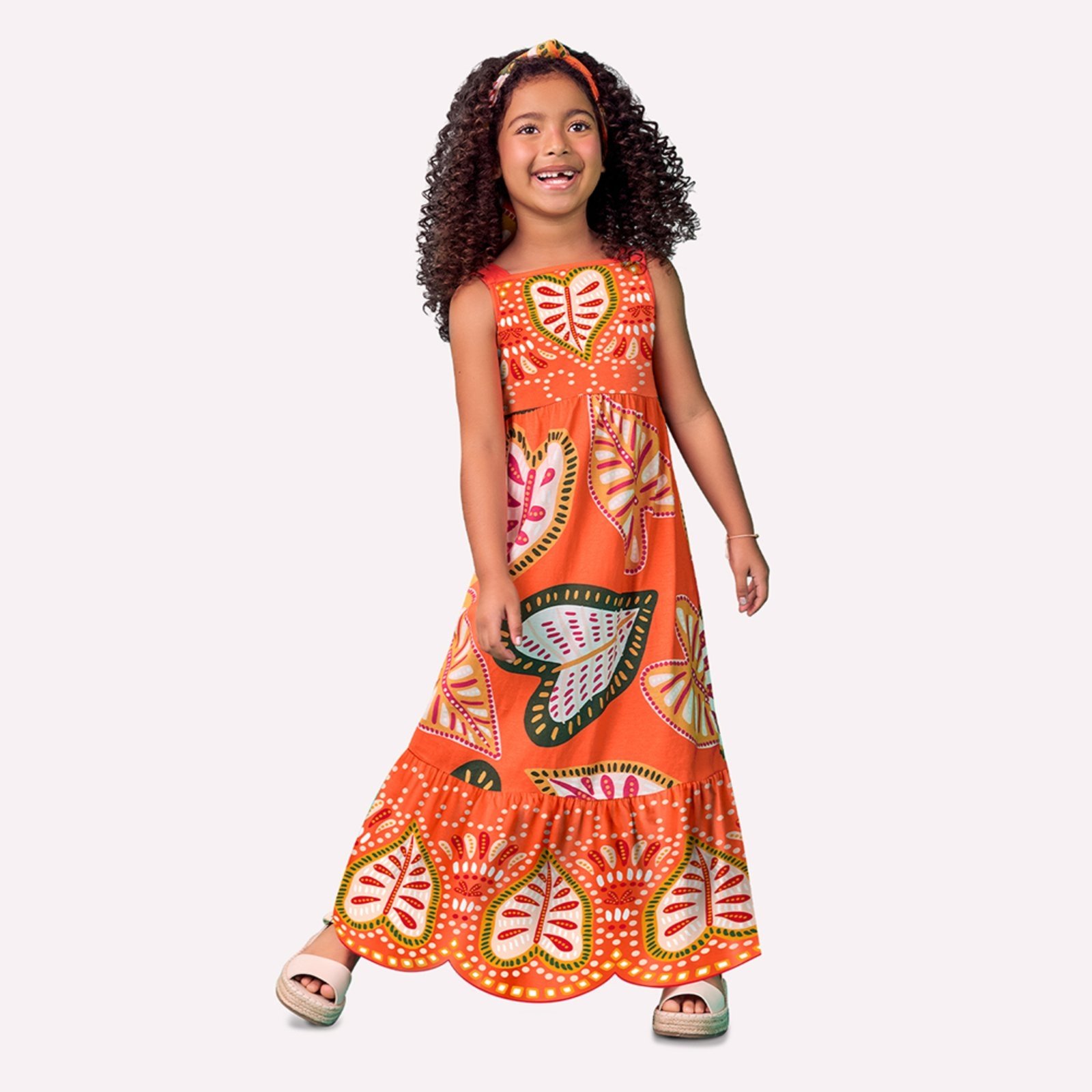 Infantil – Vestido Menina Folhagem Nanai