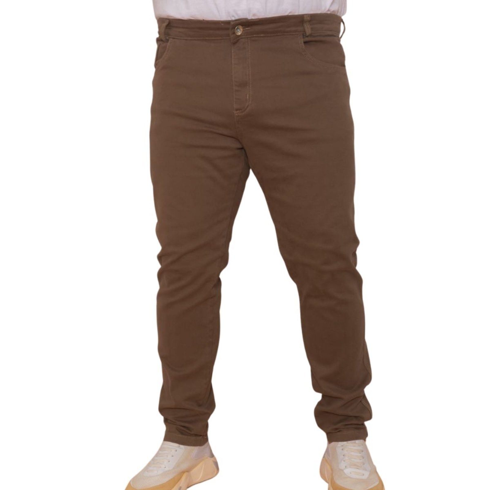 Calça Marrom Plus Size Moda Masculina Jeans Loka