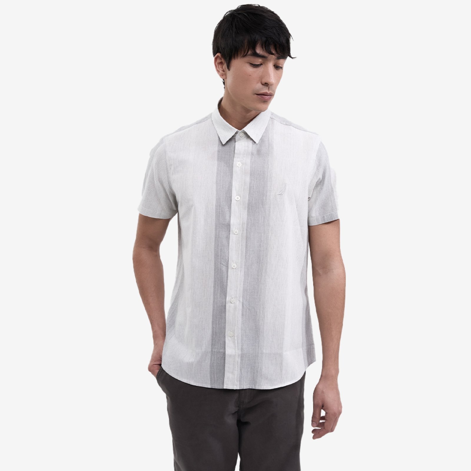 Camisa Nautica Manga Curta Listrada Grafite