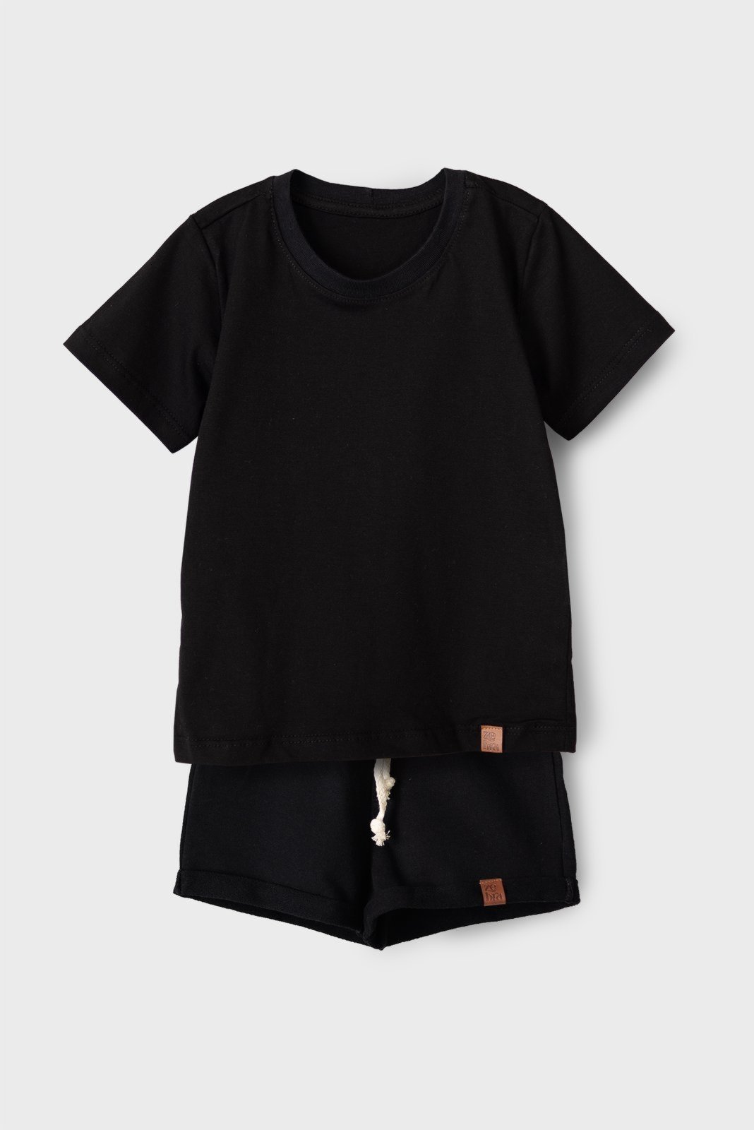 Infantil - Conjunto Unissex Com Camiseta e Short Preto Zebra&Friends