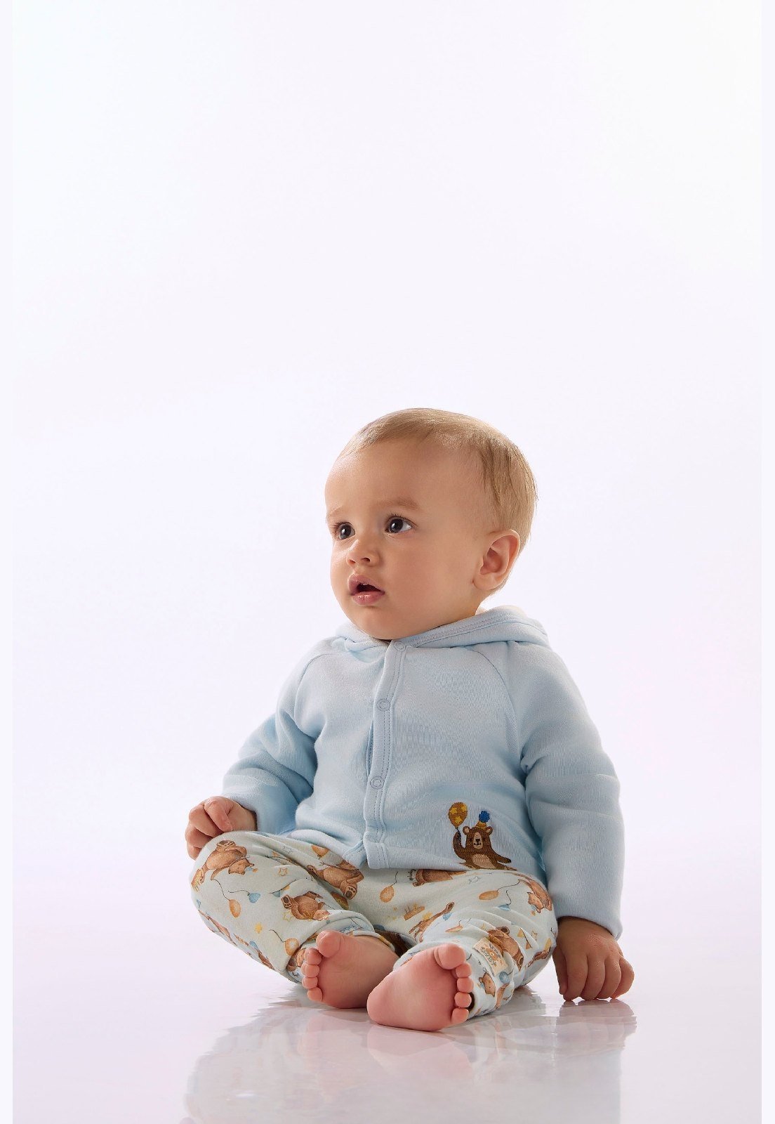 Infantil - Conjunto Cardigan Calça Up Baby Branco