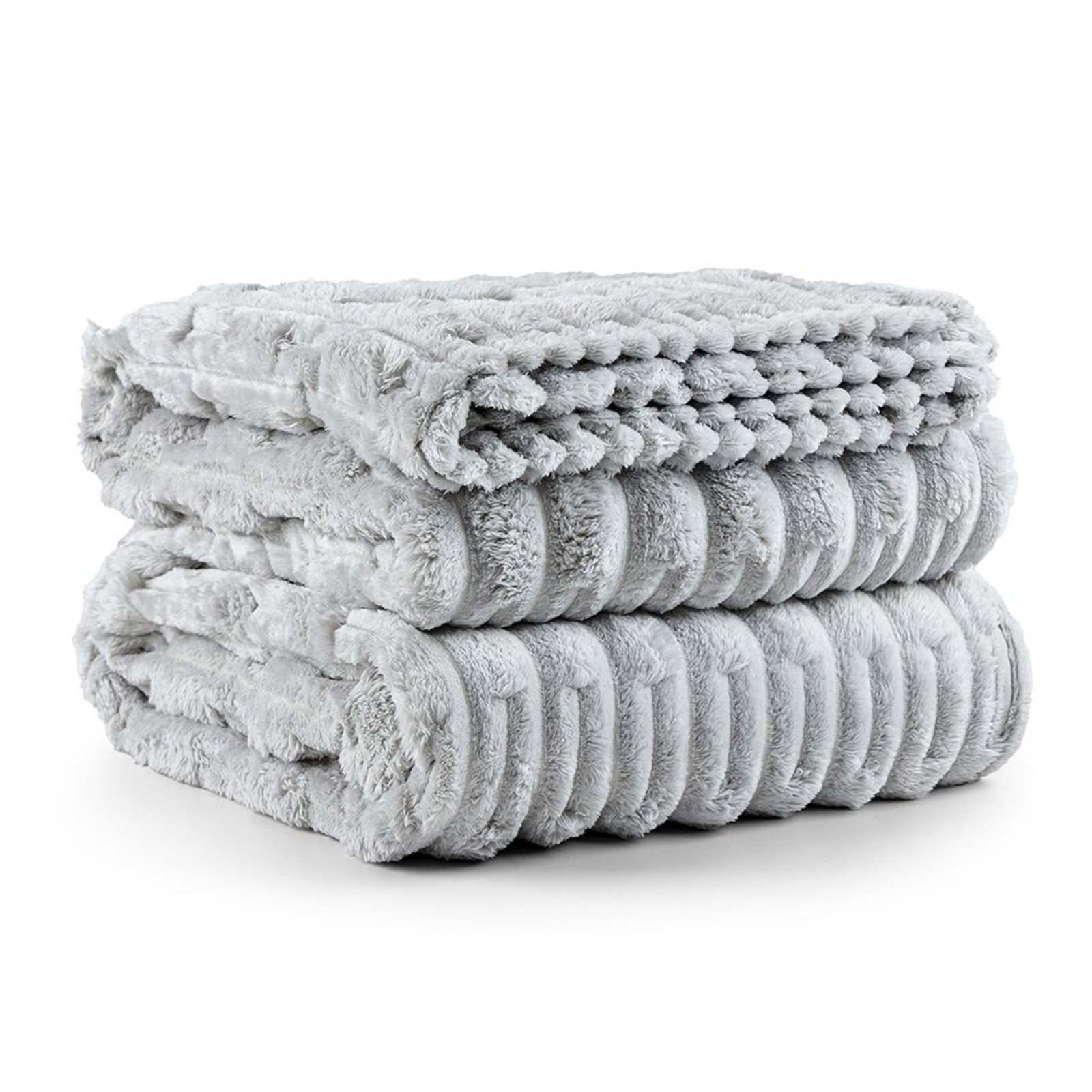 Cobertor Coberta Popcorn Queen Ultrasoft Alto Relevo Dupla Face - Platina