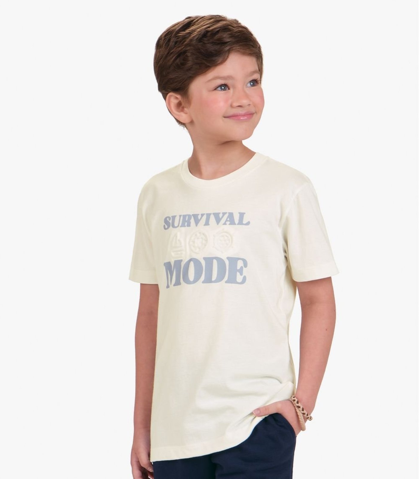 Infantil - Camiseta Masculina Com Estampa Trick Nick Bege