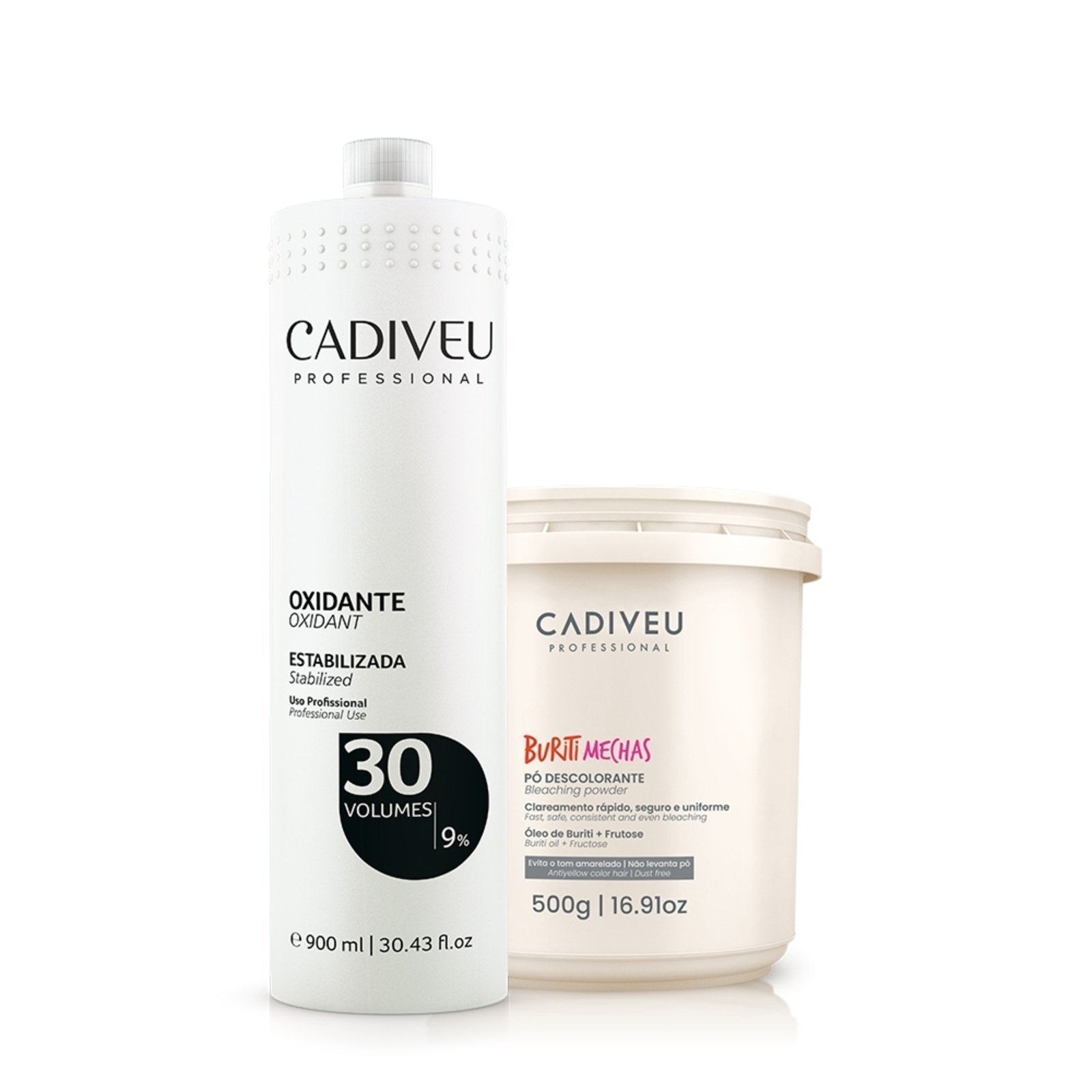 Kit Cadiveu Oxidante 30 Volumes e Pó Descolorante (2 produtos)