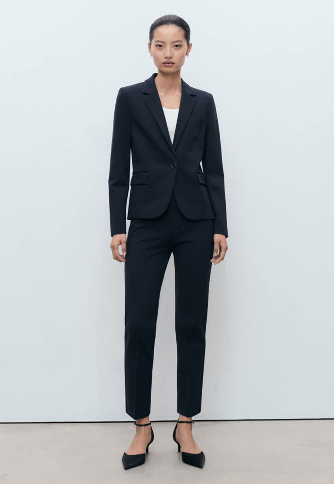 Blazer Feminino Mango Paloma Azul-Marinho