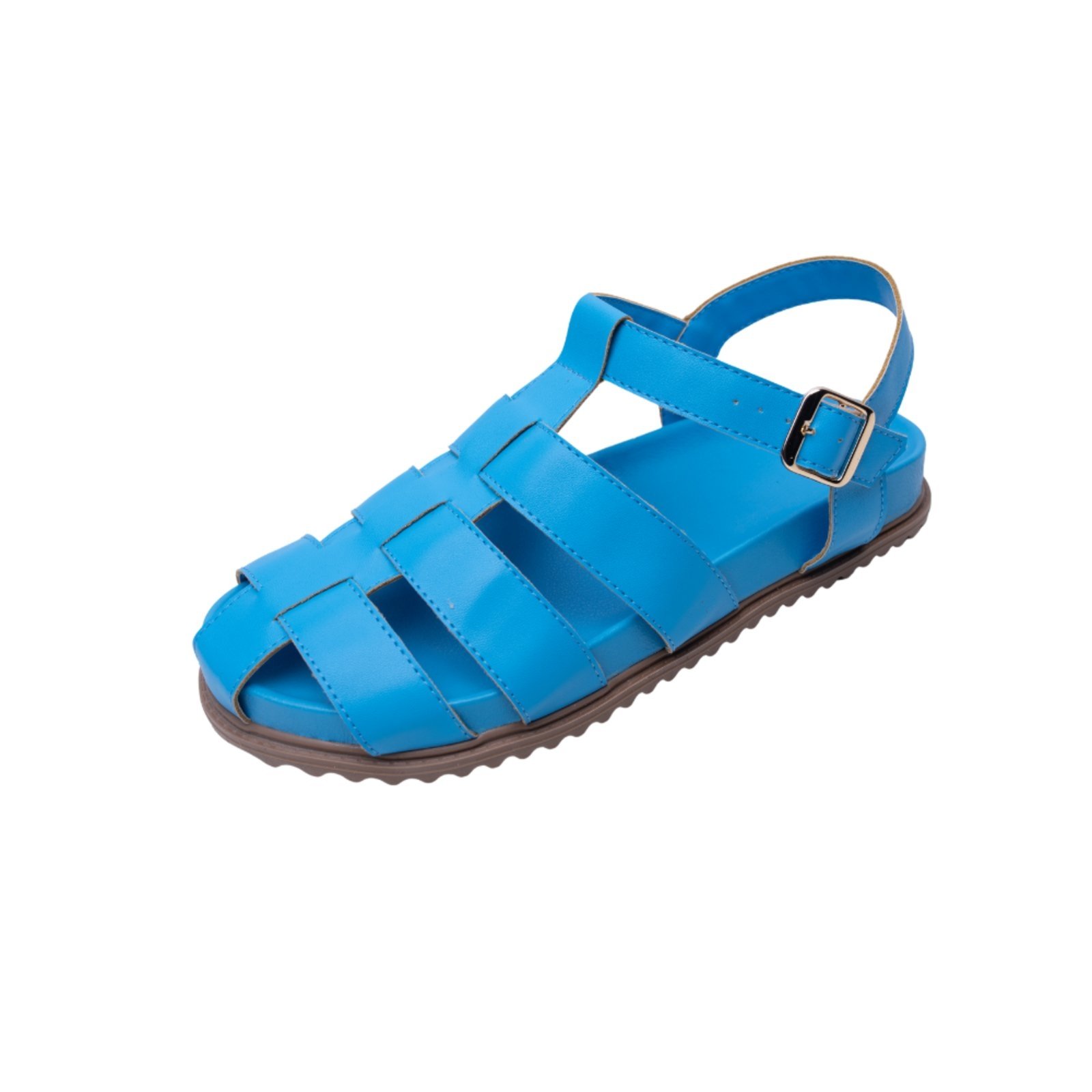 Papete Rasteira Sandalia Azul Kuento Shoes