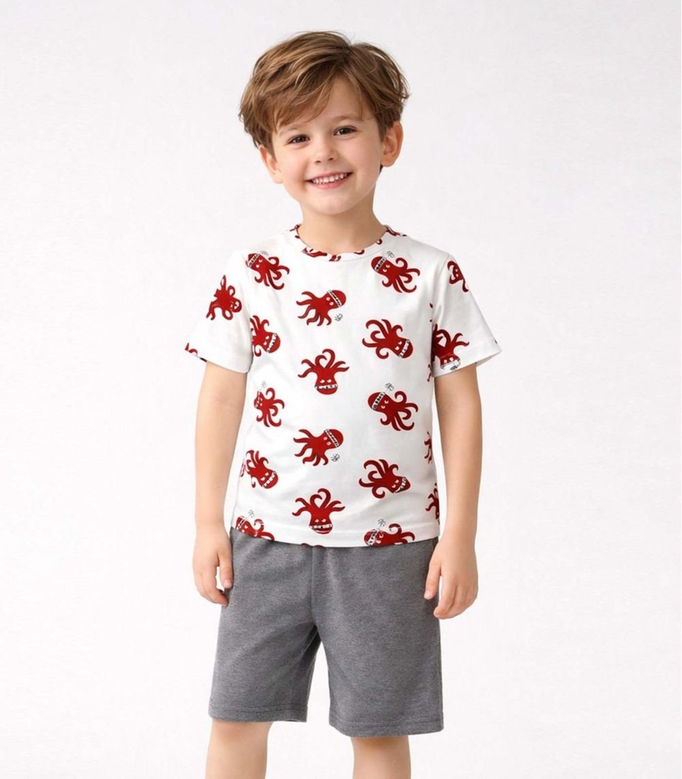 Infantil - Conjunto Menino Camiseta E Bermuda Select Bege