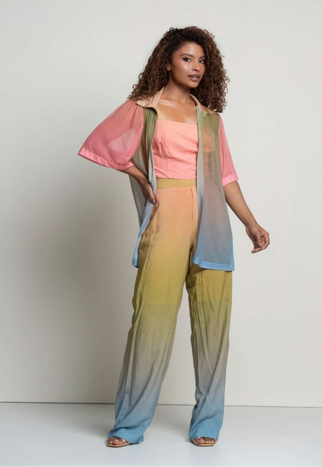 Trijunto de Calça Blusa e Camisa Degradê