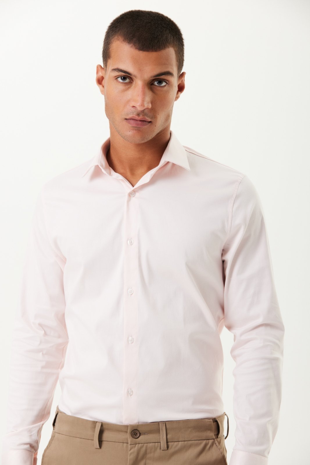Camisa Traymon Regular Algodão Egípcio Rosa Claro
