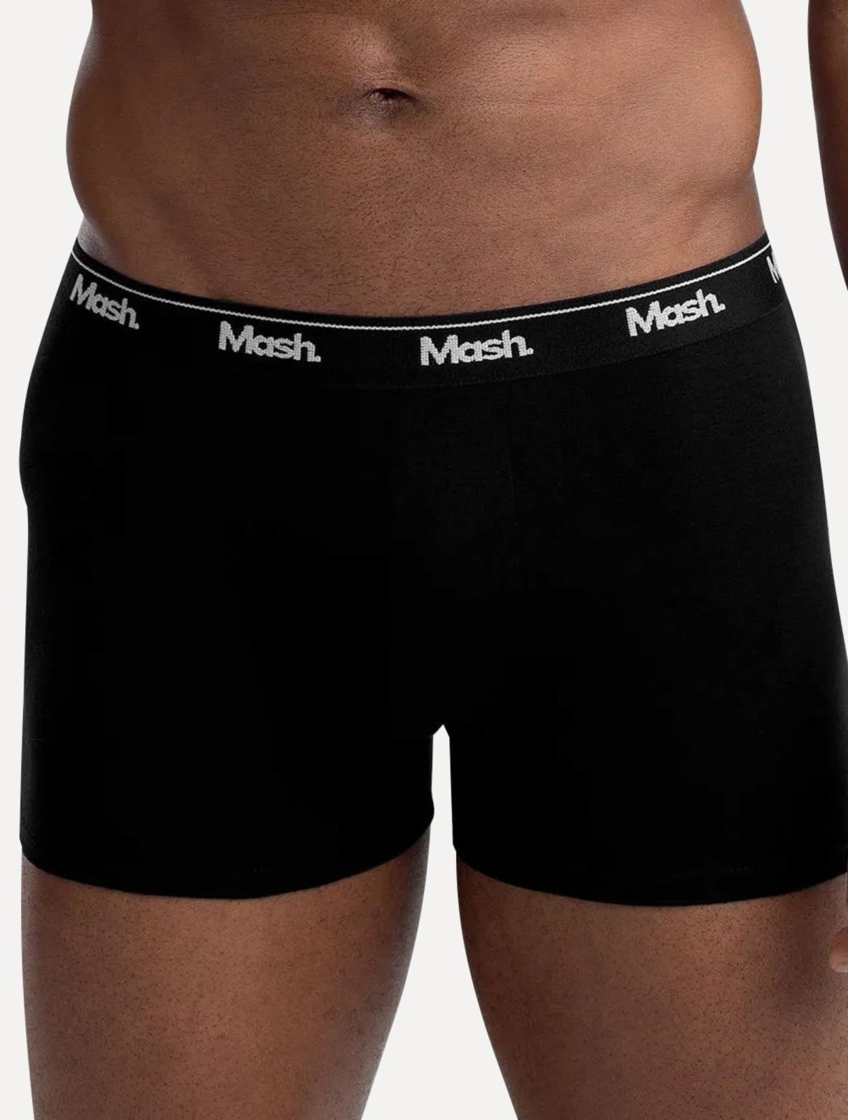 Vista 3 Cueca Mash Boxer Cotton Basic Preta/ Chumbo Pack 2UN preto MASH preto