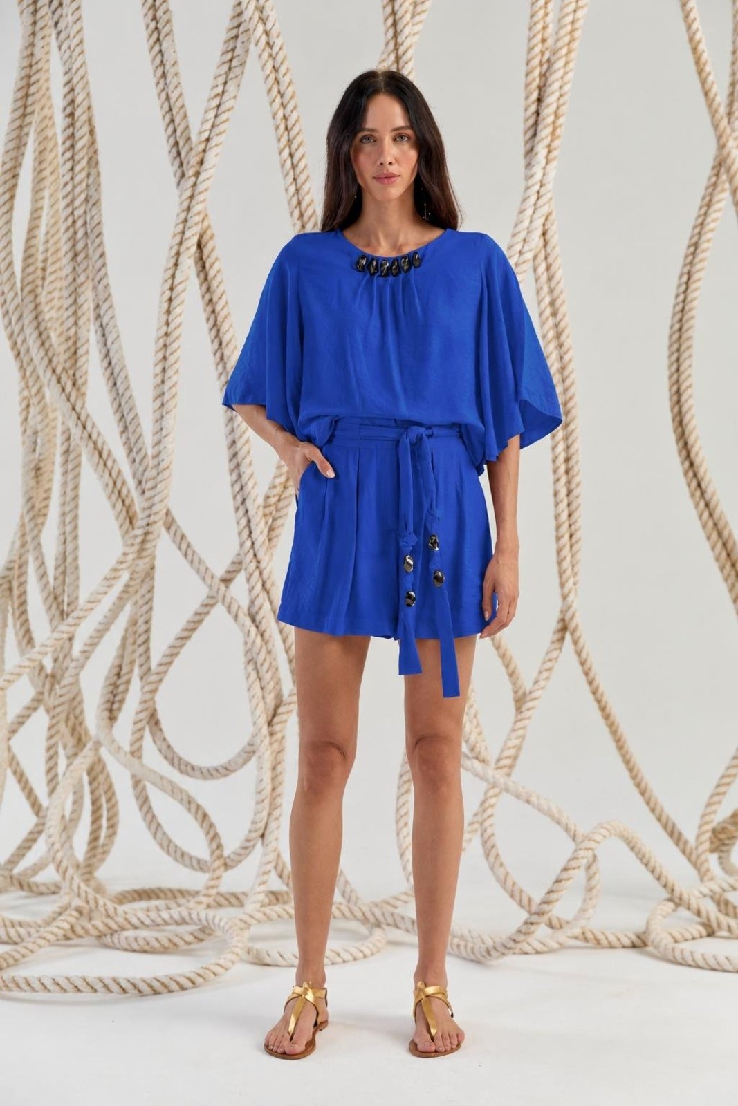 Short Carlota Costa Azul