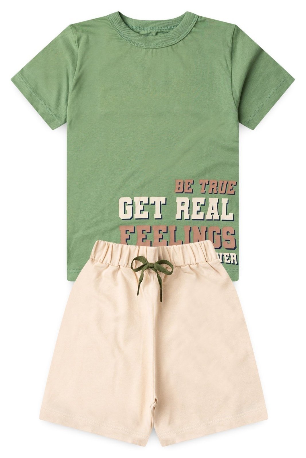 Vista 2 Infantil - Conjunto Bem Vestir Masculino Camiseta e Bermuda Get Real verde BEM VESTIR verde
