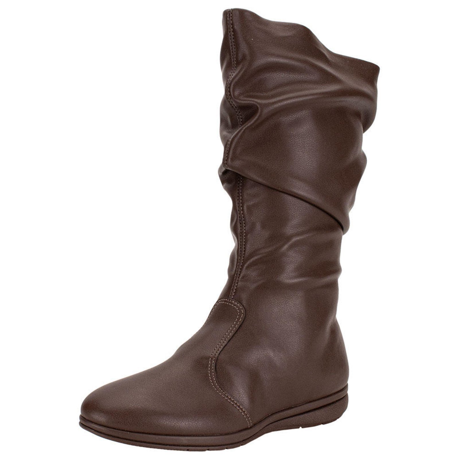 Bota Feminina Cano Médio Piccadilly 261026 0081026 Café