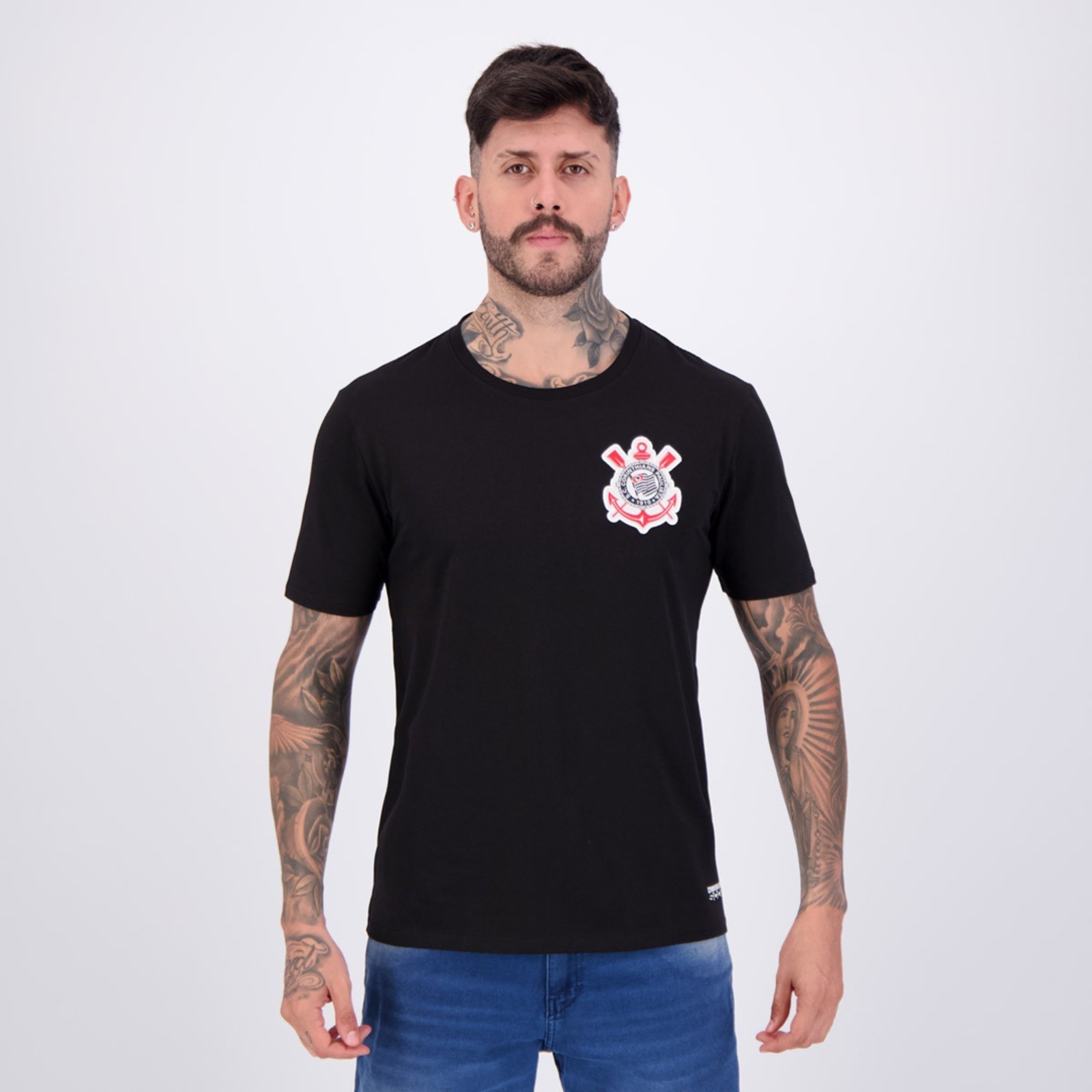Camiseta Corinthians Brasão Preta