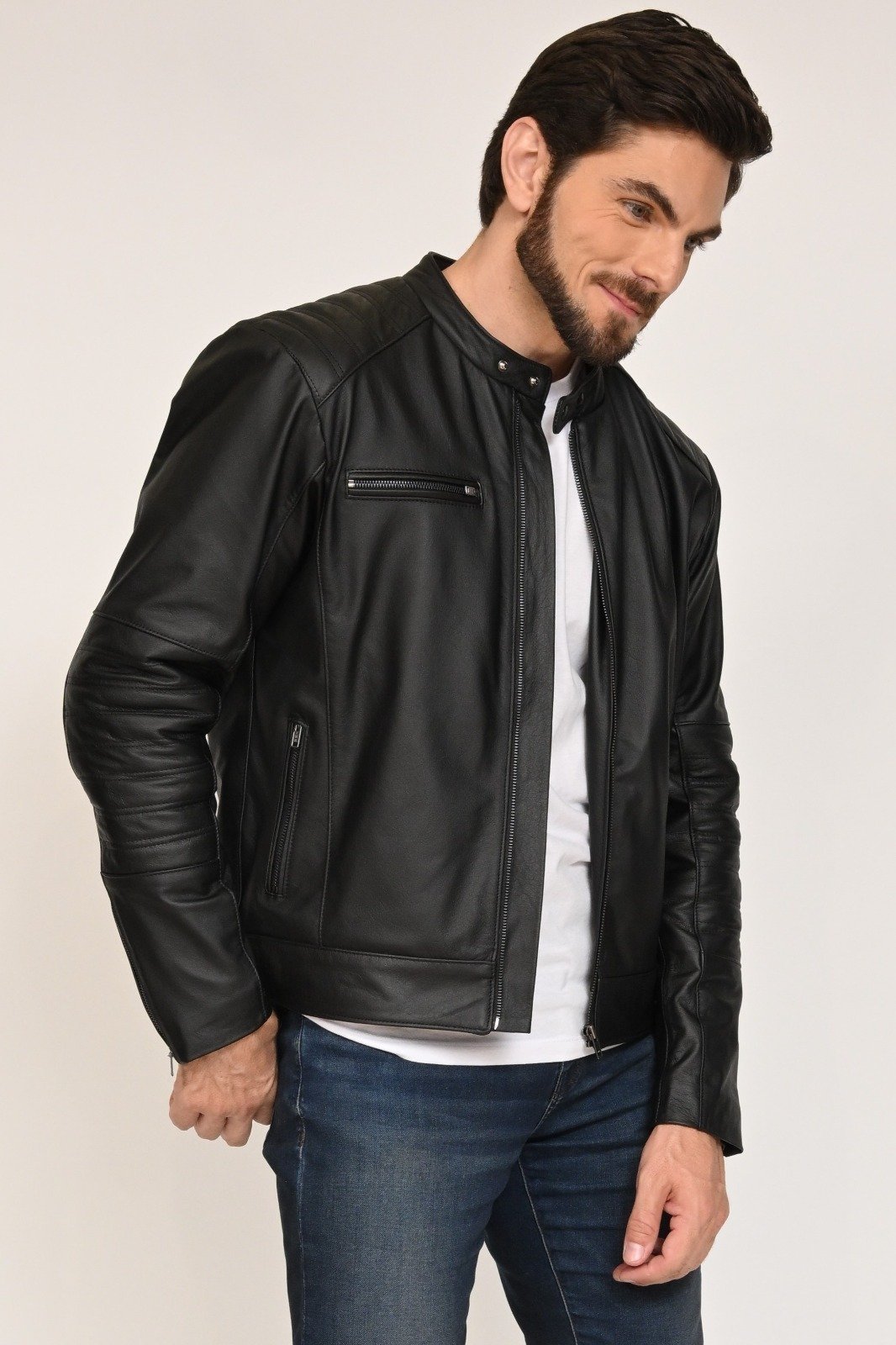 Jaqueta de Couro Dubai Preto