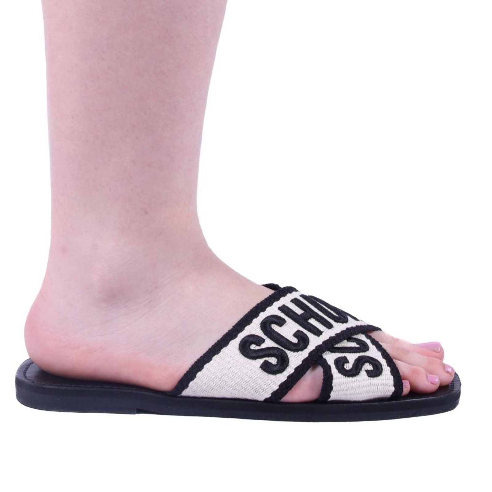 Sandália Rasteira Schutz Feminina S208890116 Cru Incolor