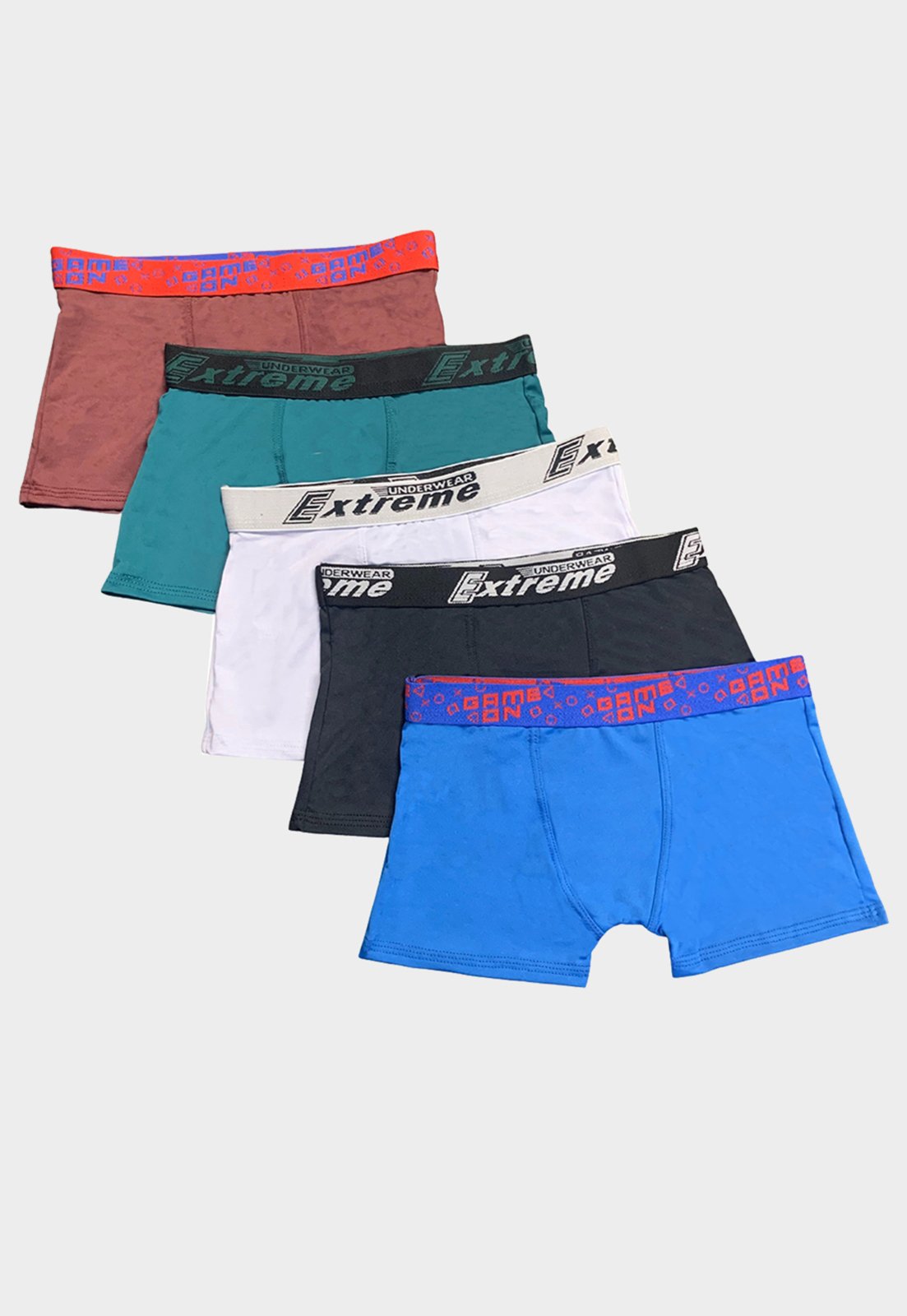 Kit 5 Cuecas Boxer Fristyle Microfibra Lisa