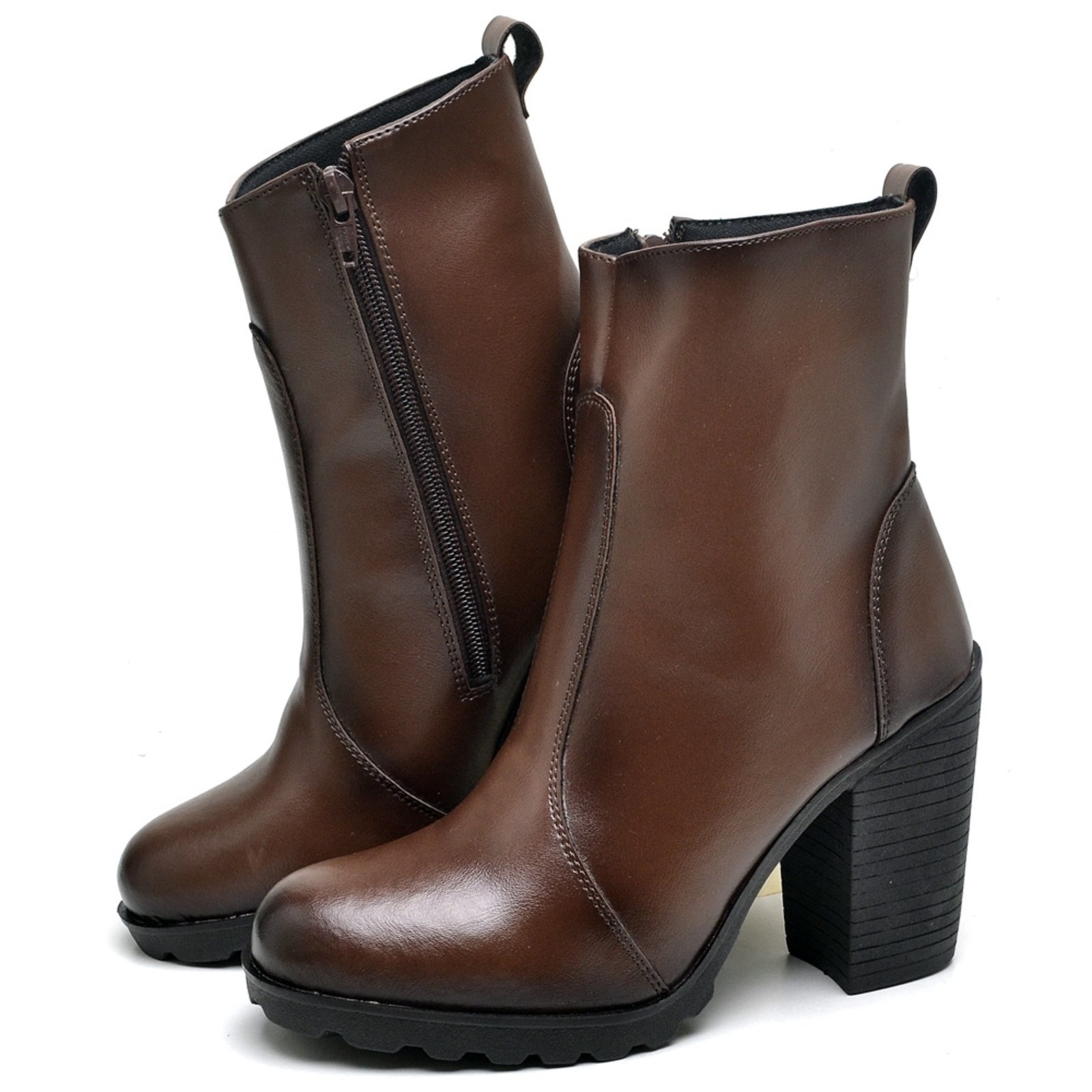 Vista 3 Bota de Salto Feminina DUBUY 1008FG marrom DUBUY marrom