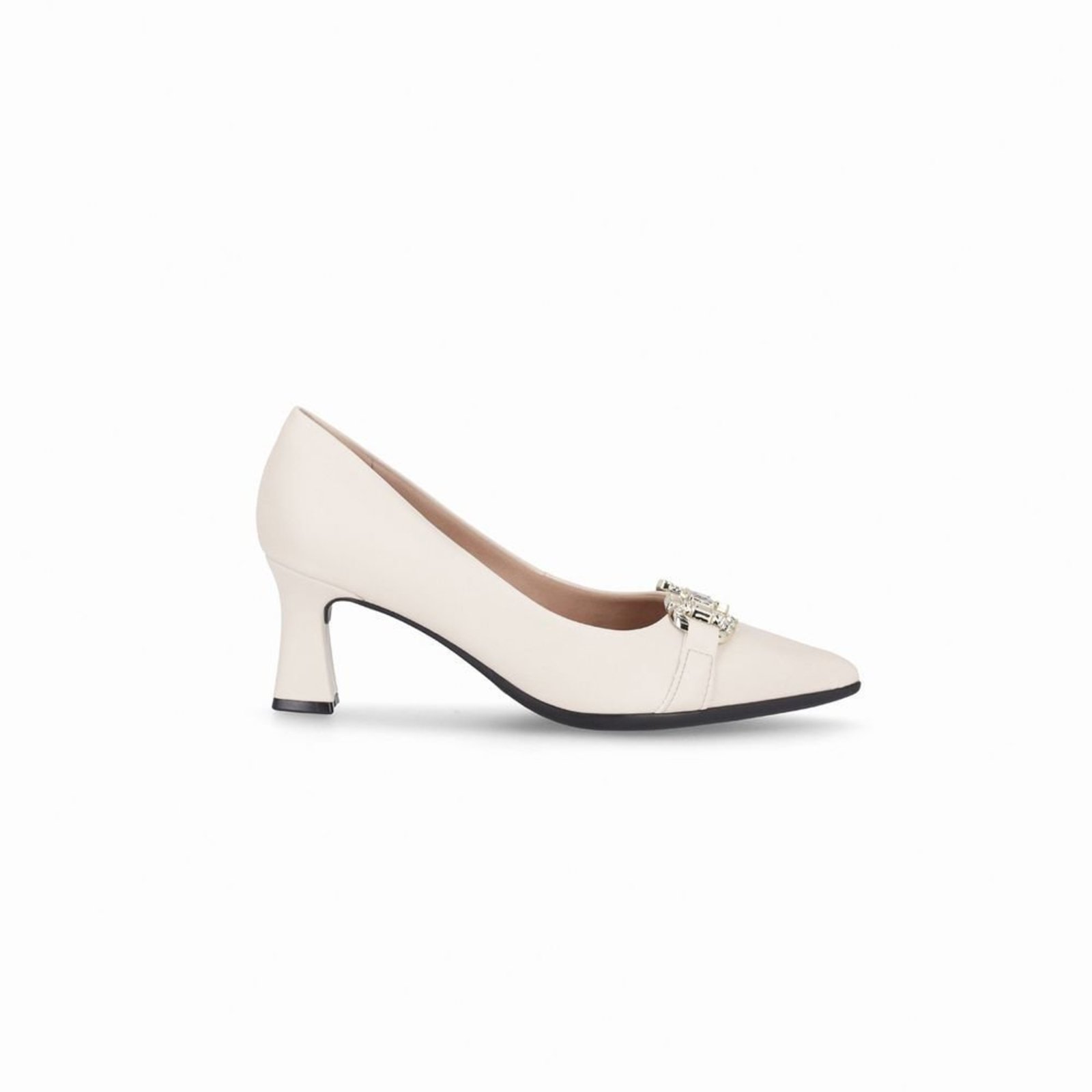 Vista 2 Scarpin Irene Salto Alto Off White Piccadilly branco white Piccadilly branco white