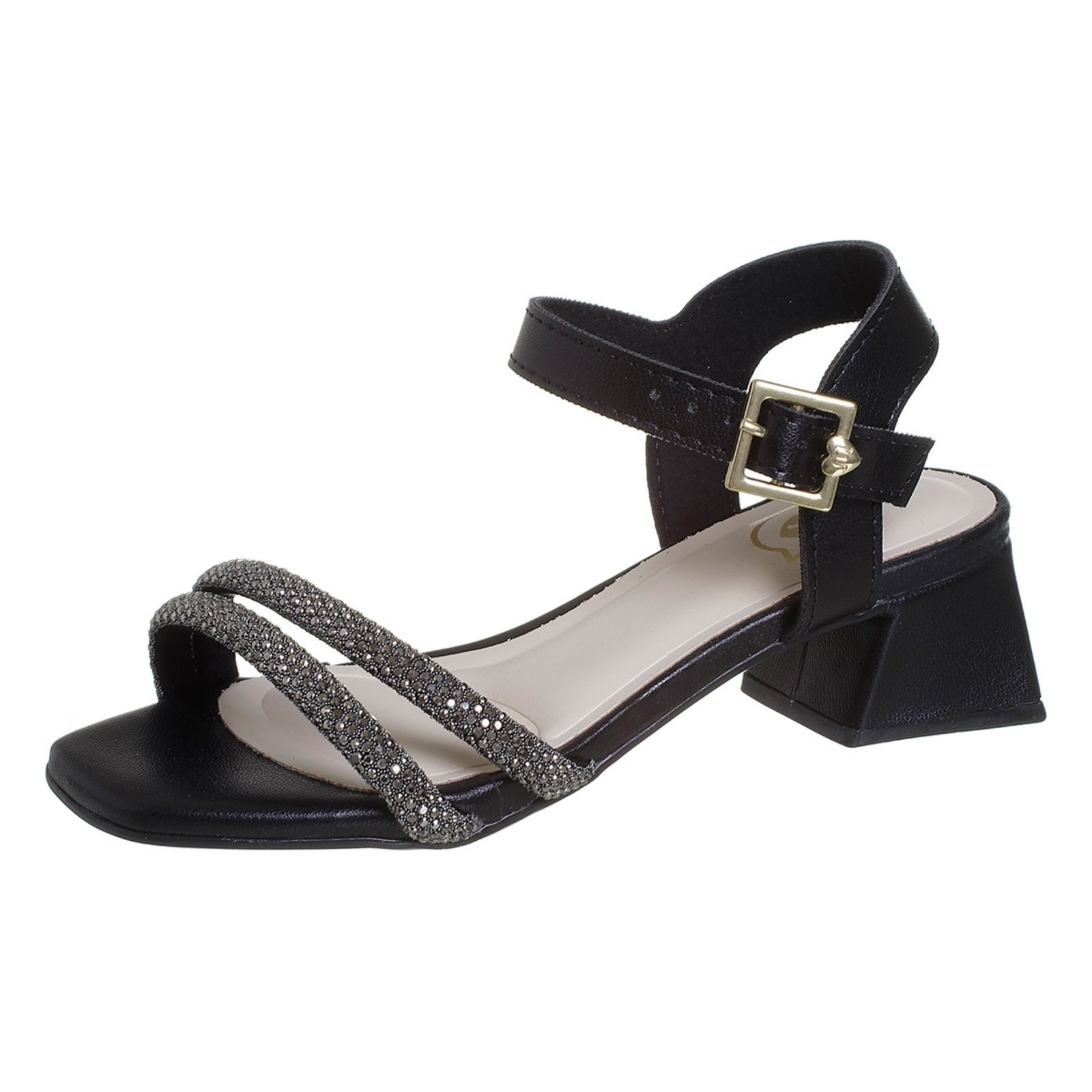 Infantil – Sandália Menina Tamanco Preto