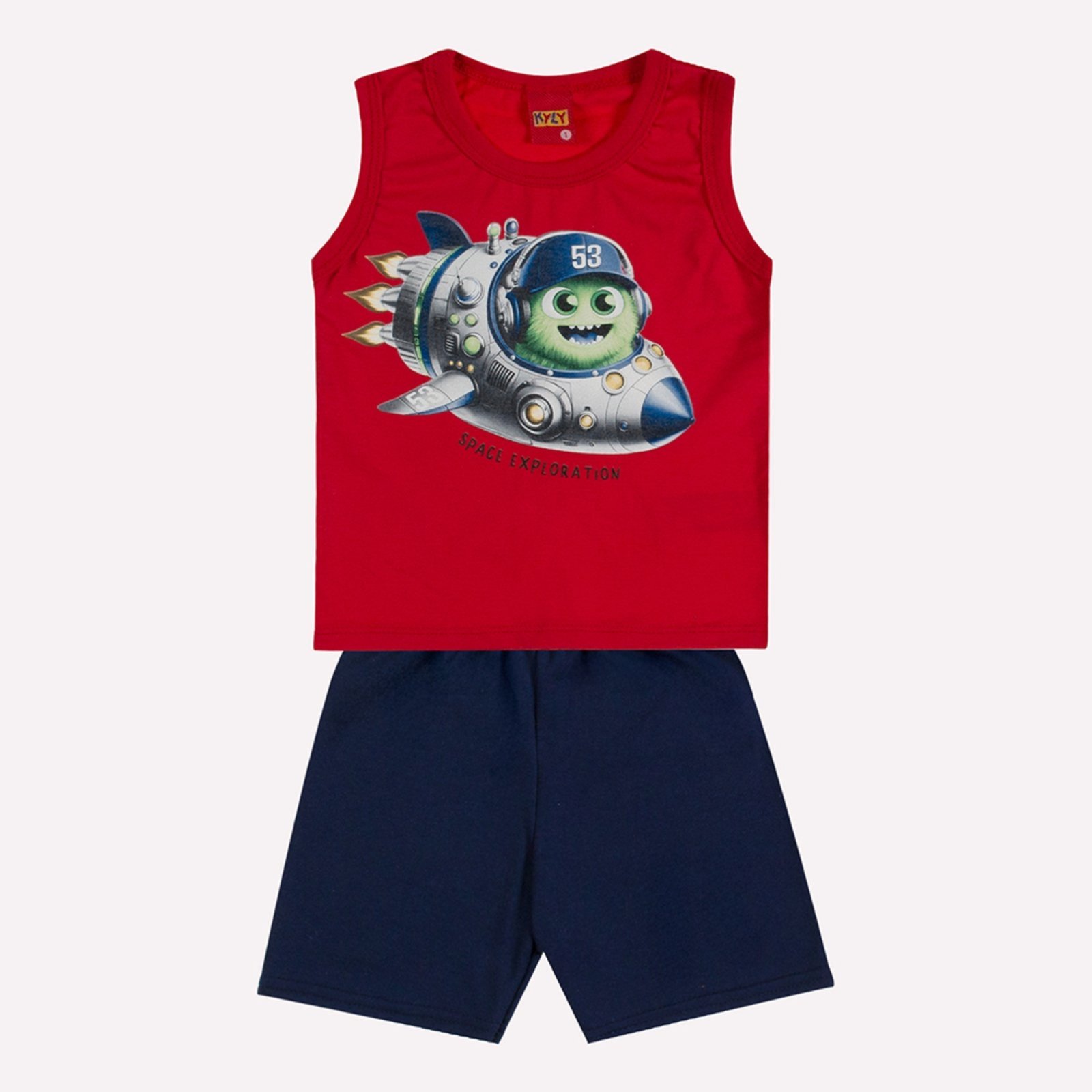 Vista 3 Infantil - Conjunto Menino em Algodão azul marinho azul marinho