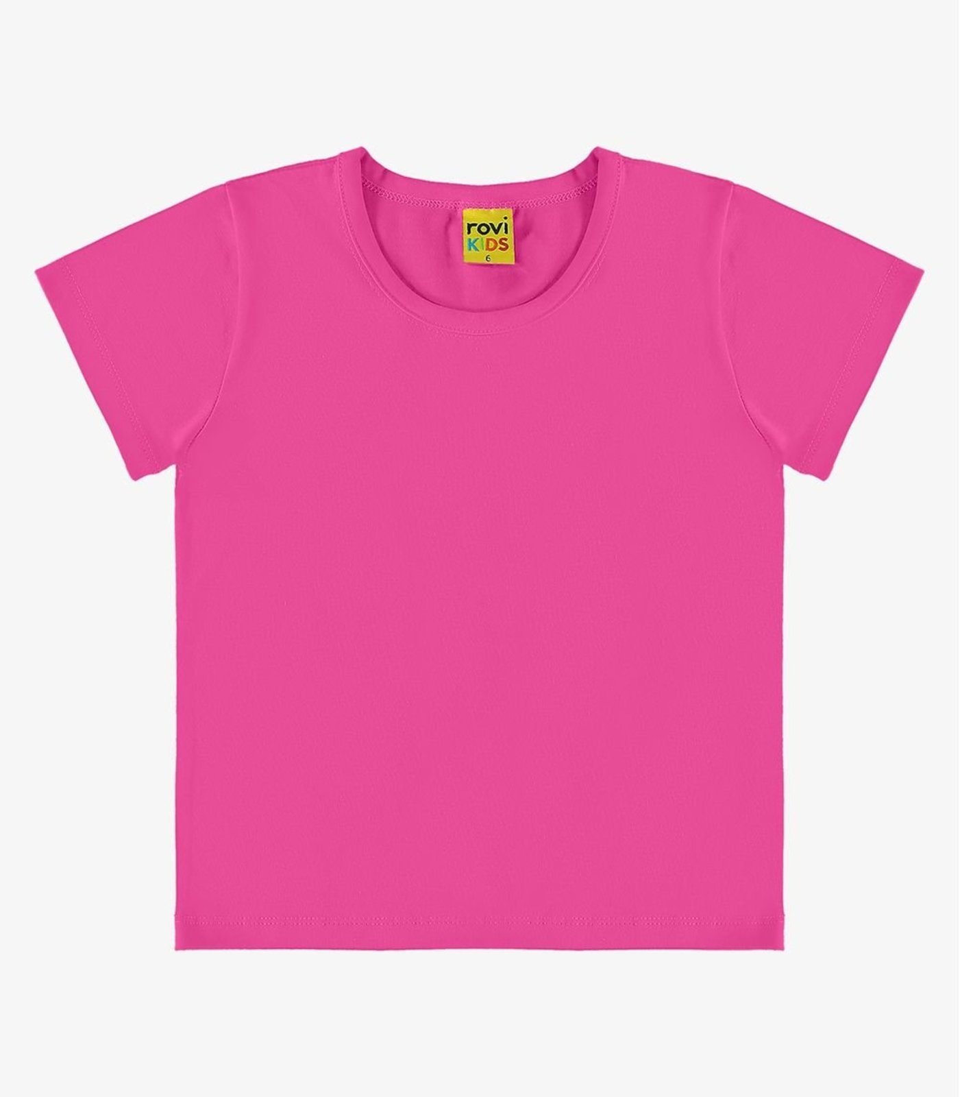 Vista 2 Infantil - Blusa Básica Cotton Leve Rovi Rovitex Kids Básicos amarelo Rovitex Kids Básicos amarelo